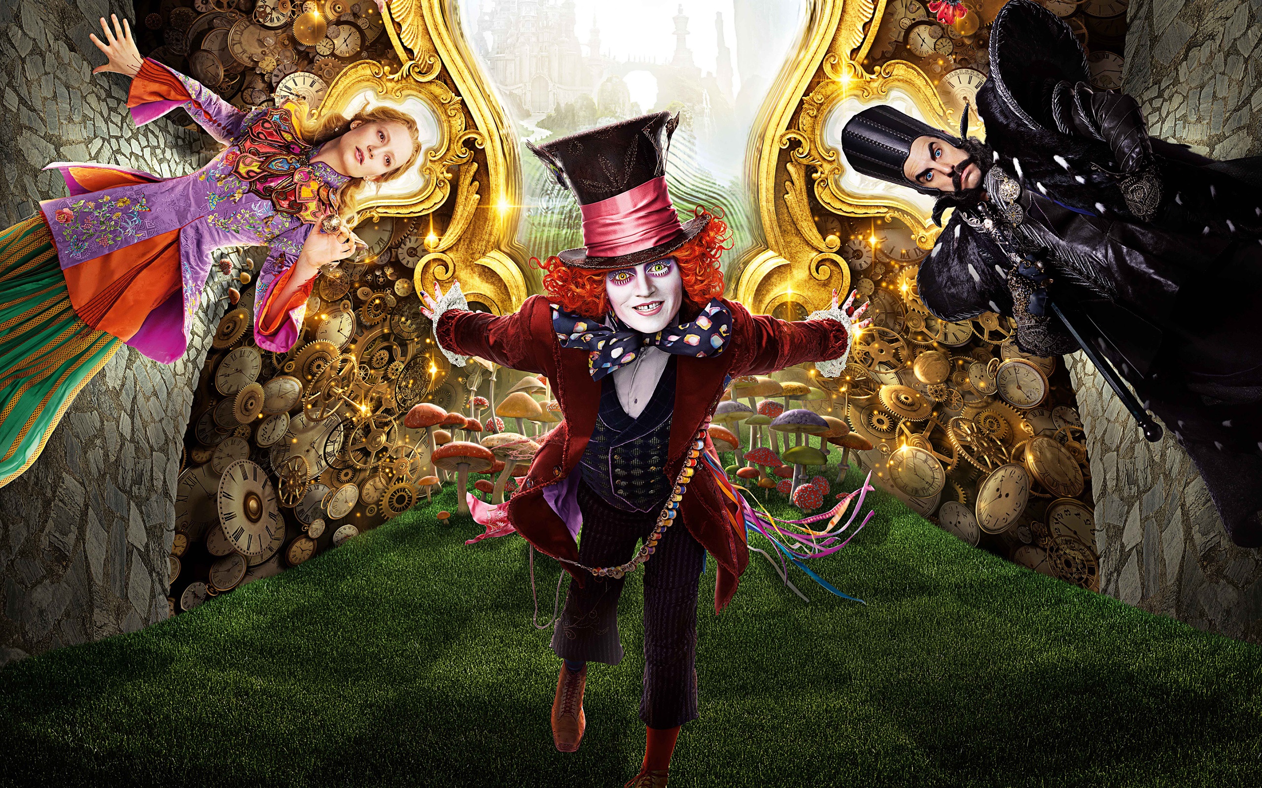Alice Through the Looking Glass characters HD Wallpaper