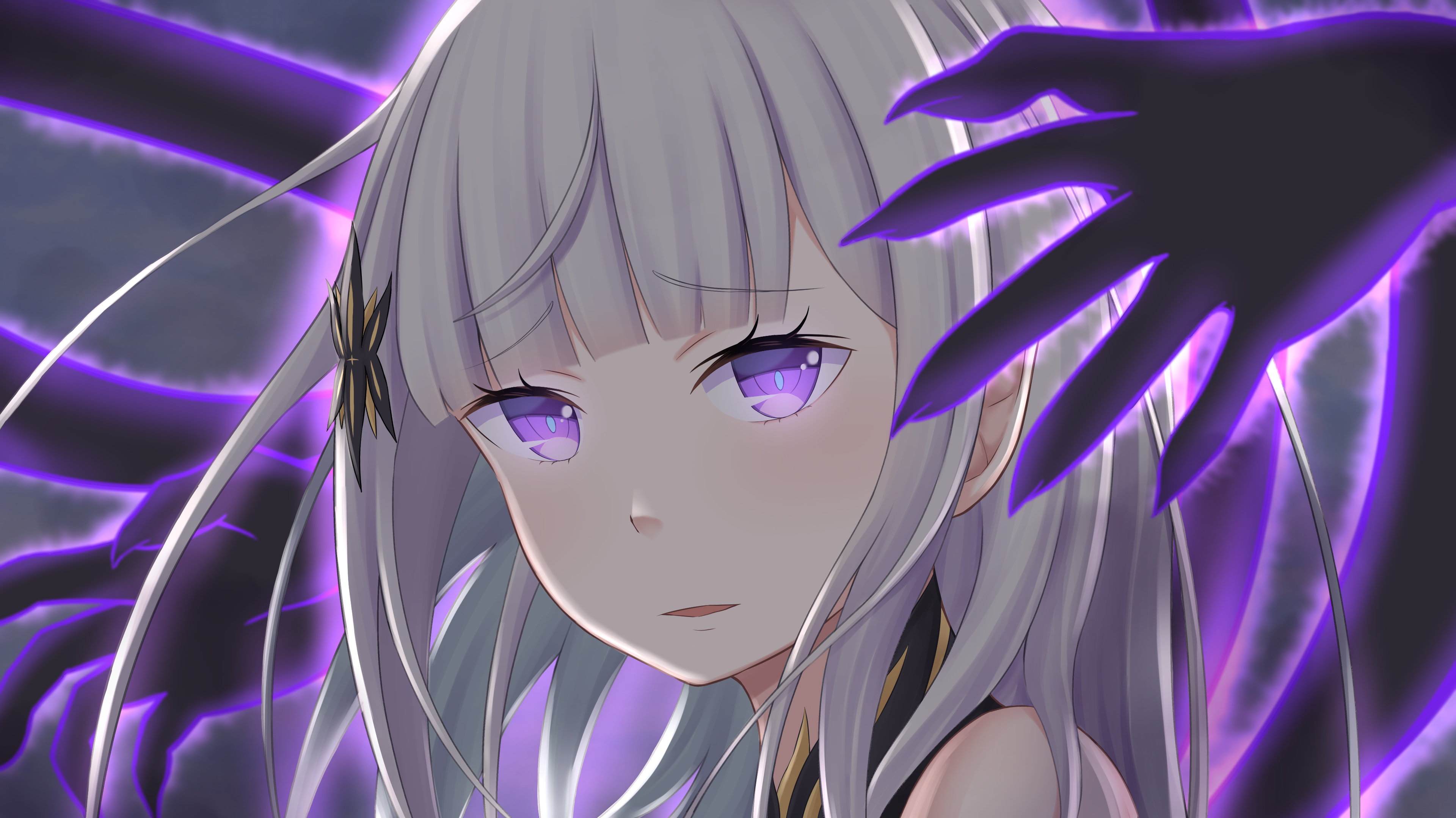 Emilia from Re:ZERO -Starting Life In Another World- 4K HD Wallpaper