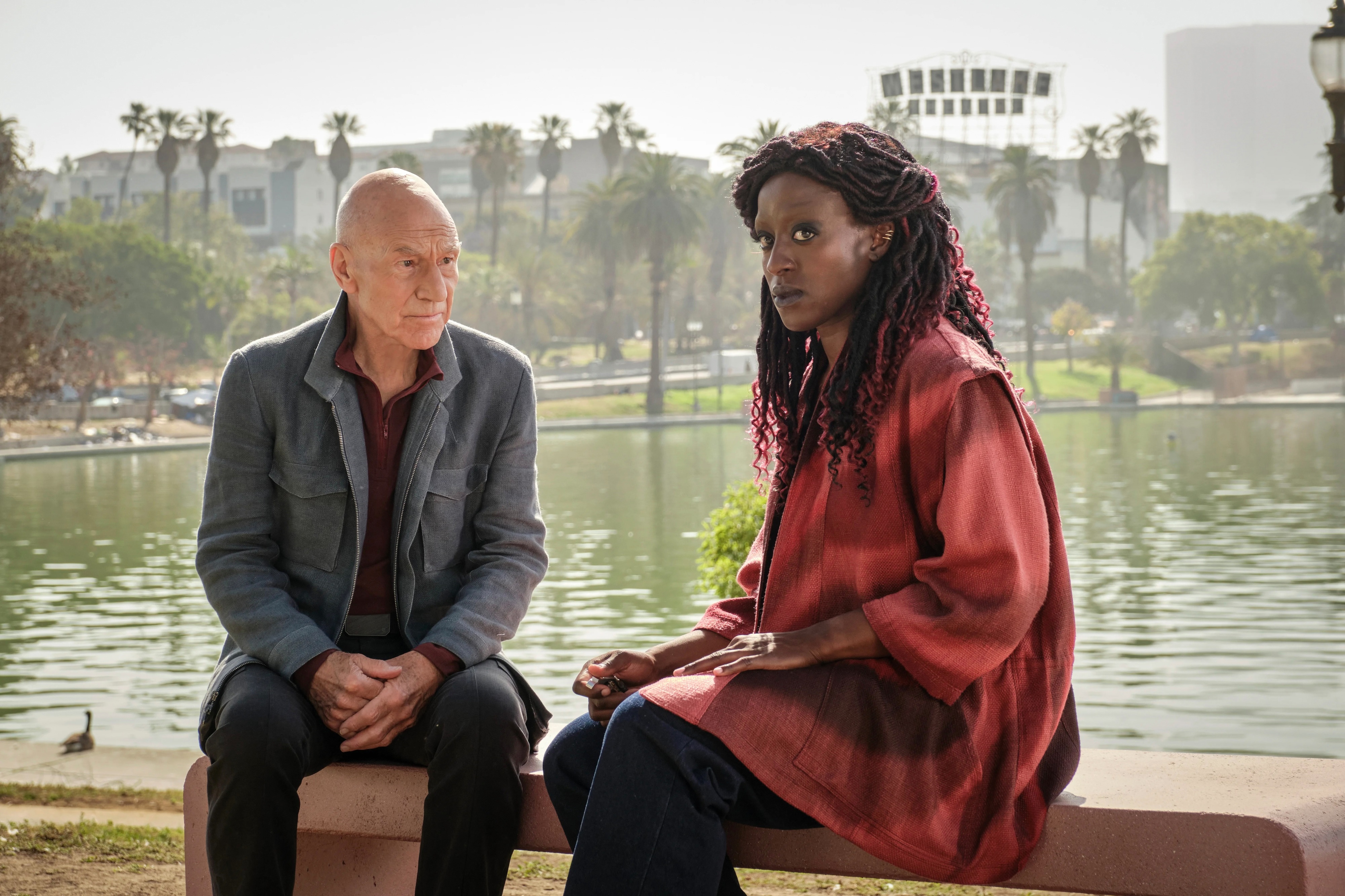 Jean-Luc Picard and Ito Aghayere from Star Trek: Picard 4K HD Wallpaper