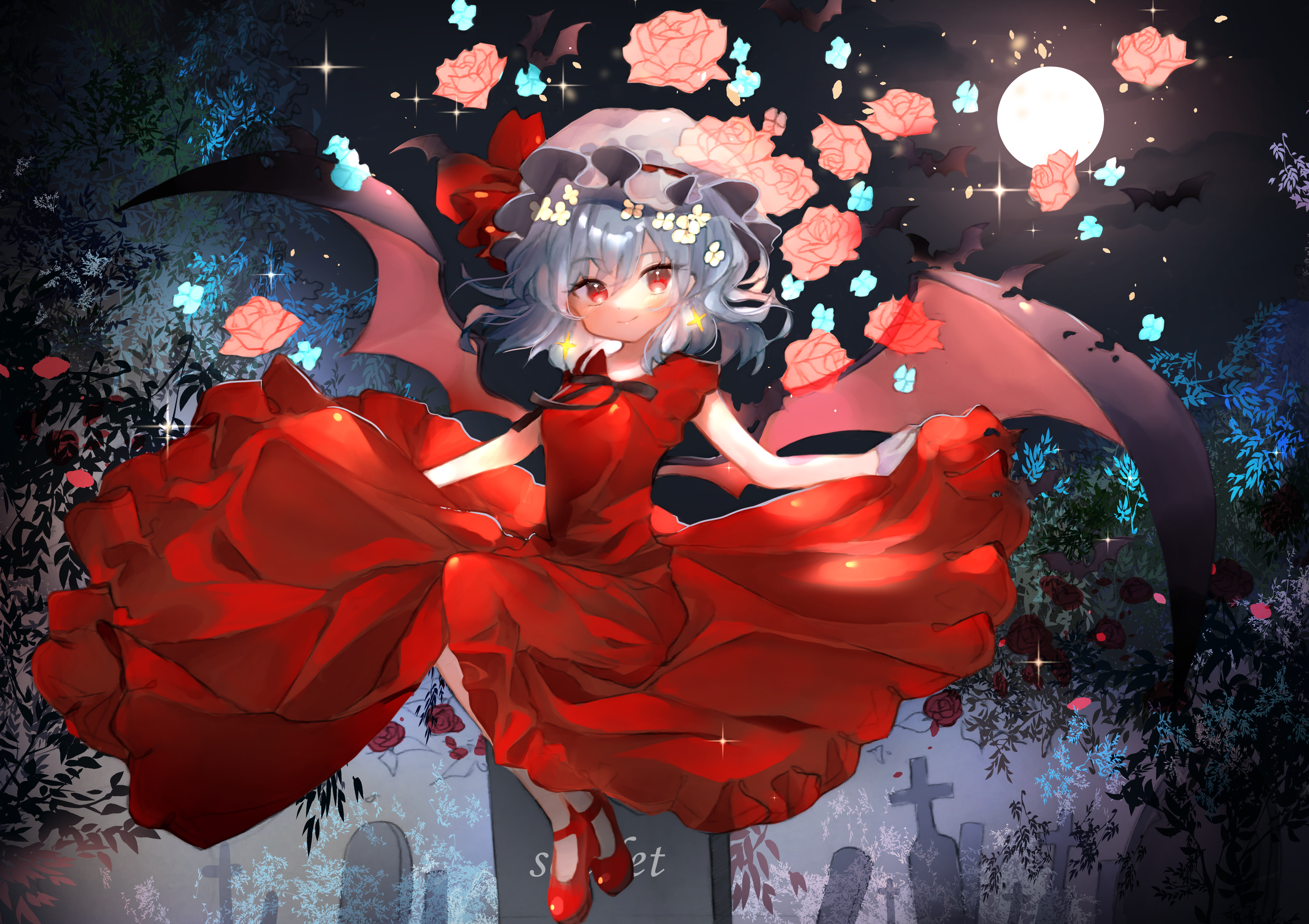 Remilia Scarlet from Touhou 4K HD Wallpaper