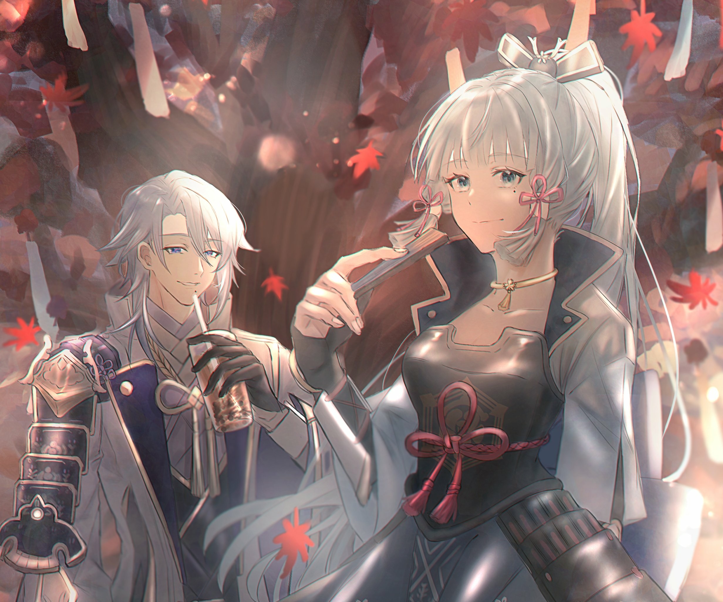 Kamisato Ayato and Kamisato Ayaka from Genshin Impact HD Wallpaper