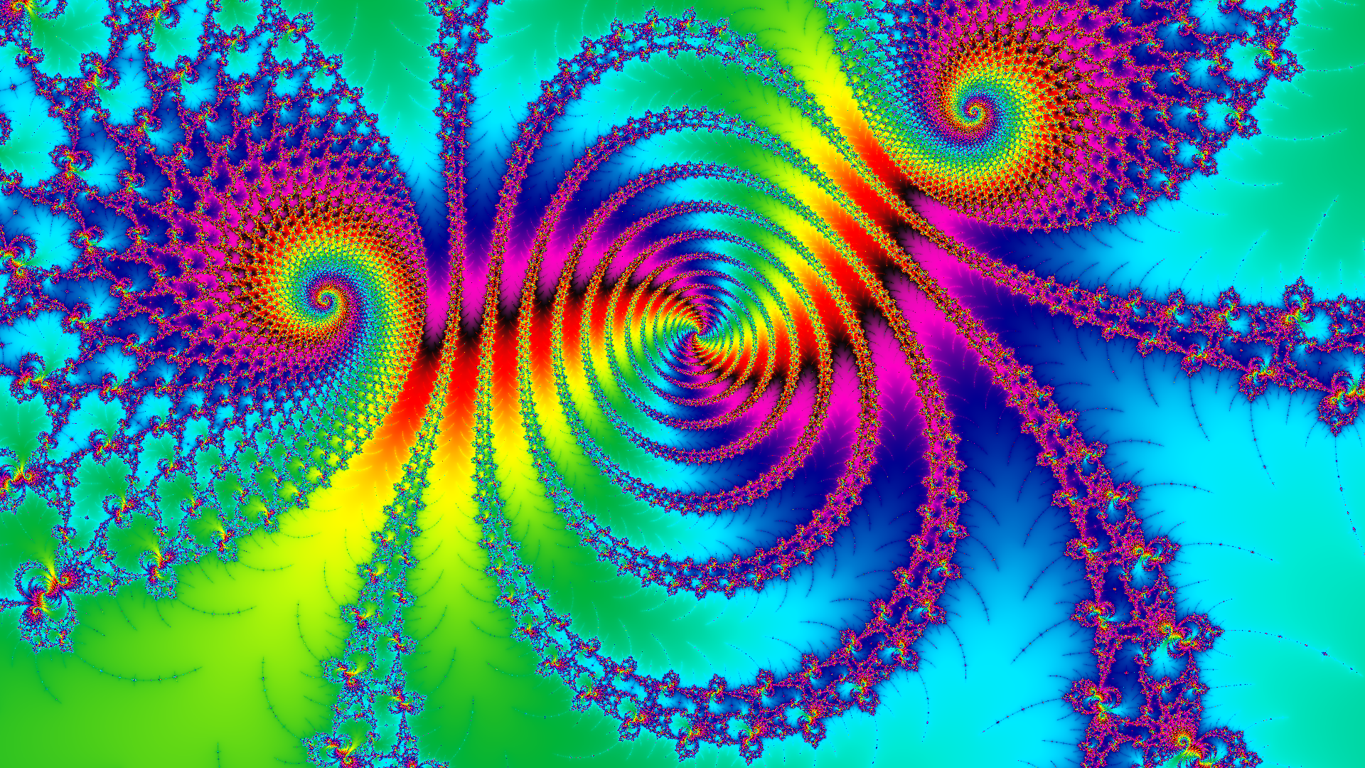 Abstract fractal pattern with vibrant colors HD Wallpaper