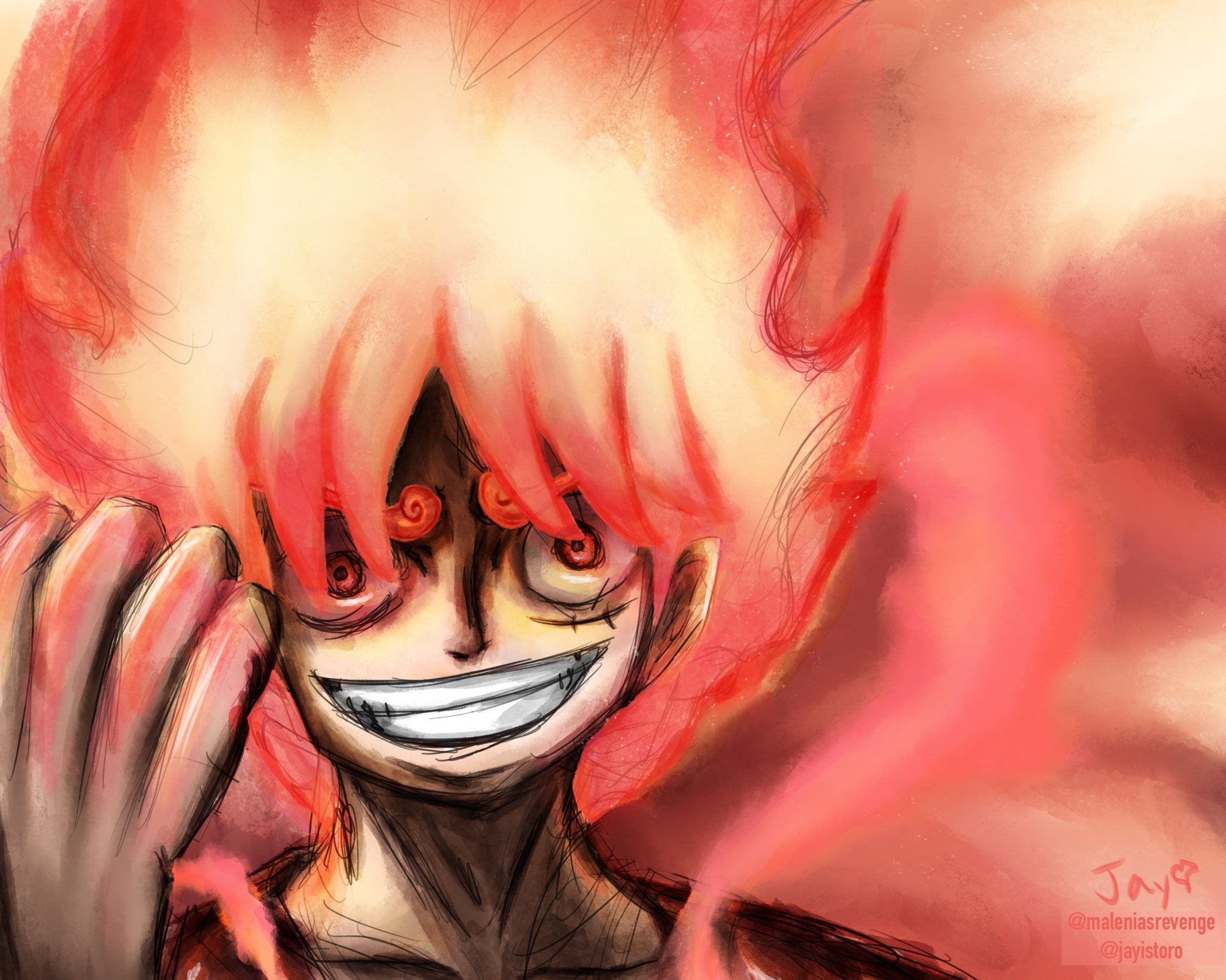 Monkey D. Luffy in Gear 5 from One Piece HD Wallpaper