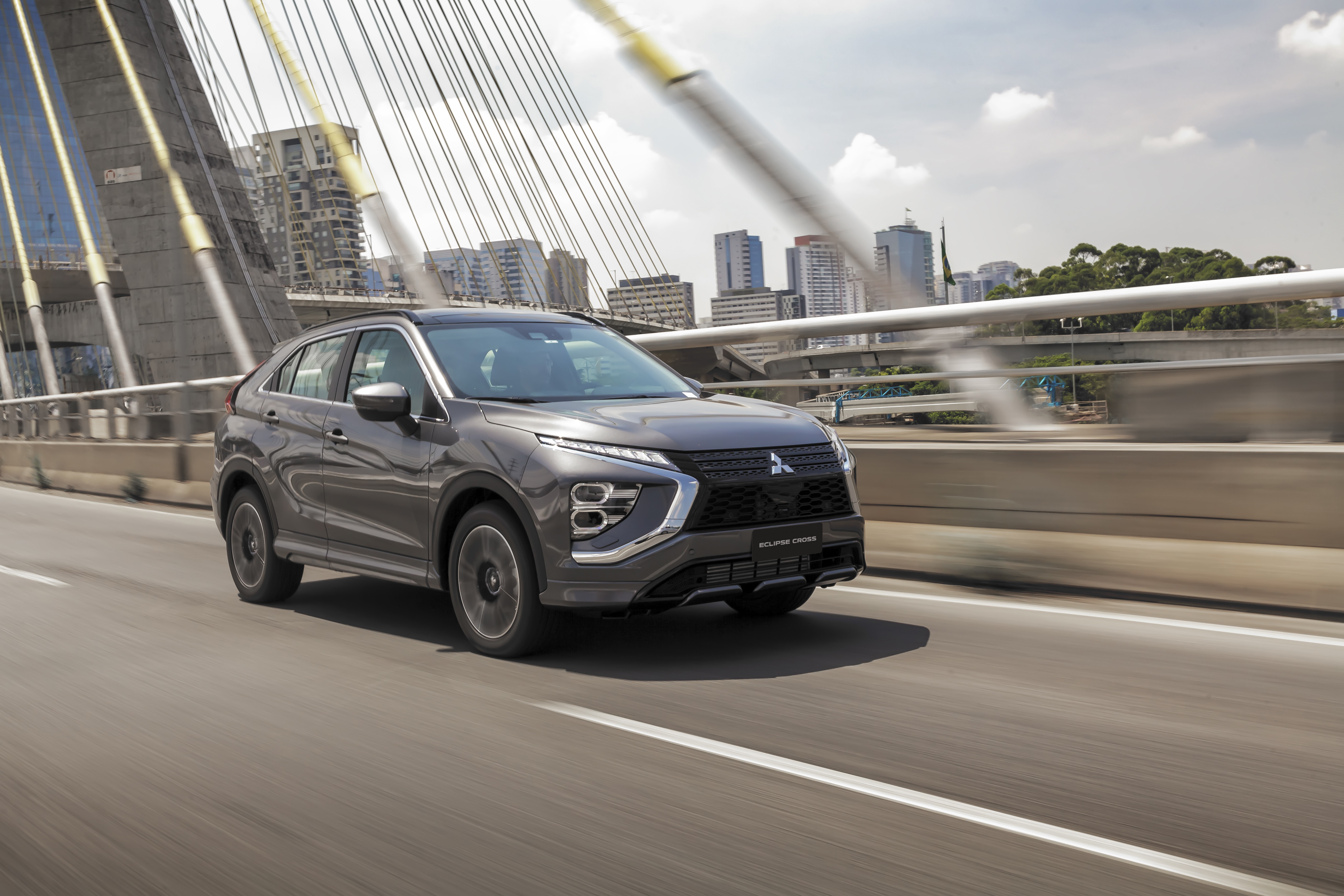 Mitsubishi Eclipse Cross HPE-S on a bridge HD Wallpaper