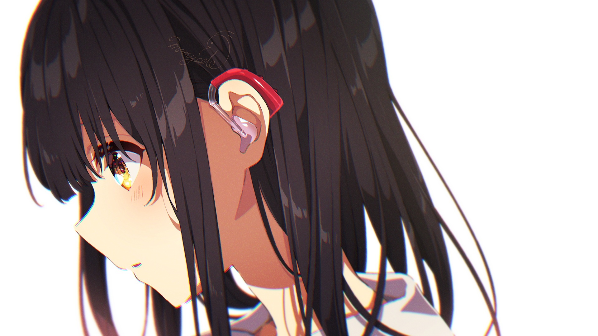 Girl with hearing aid HD Wallpaper