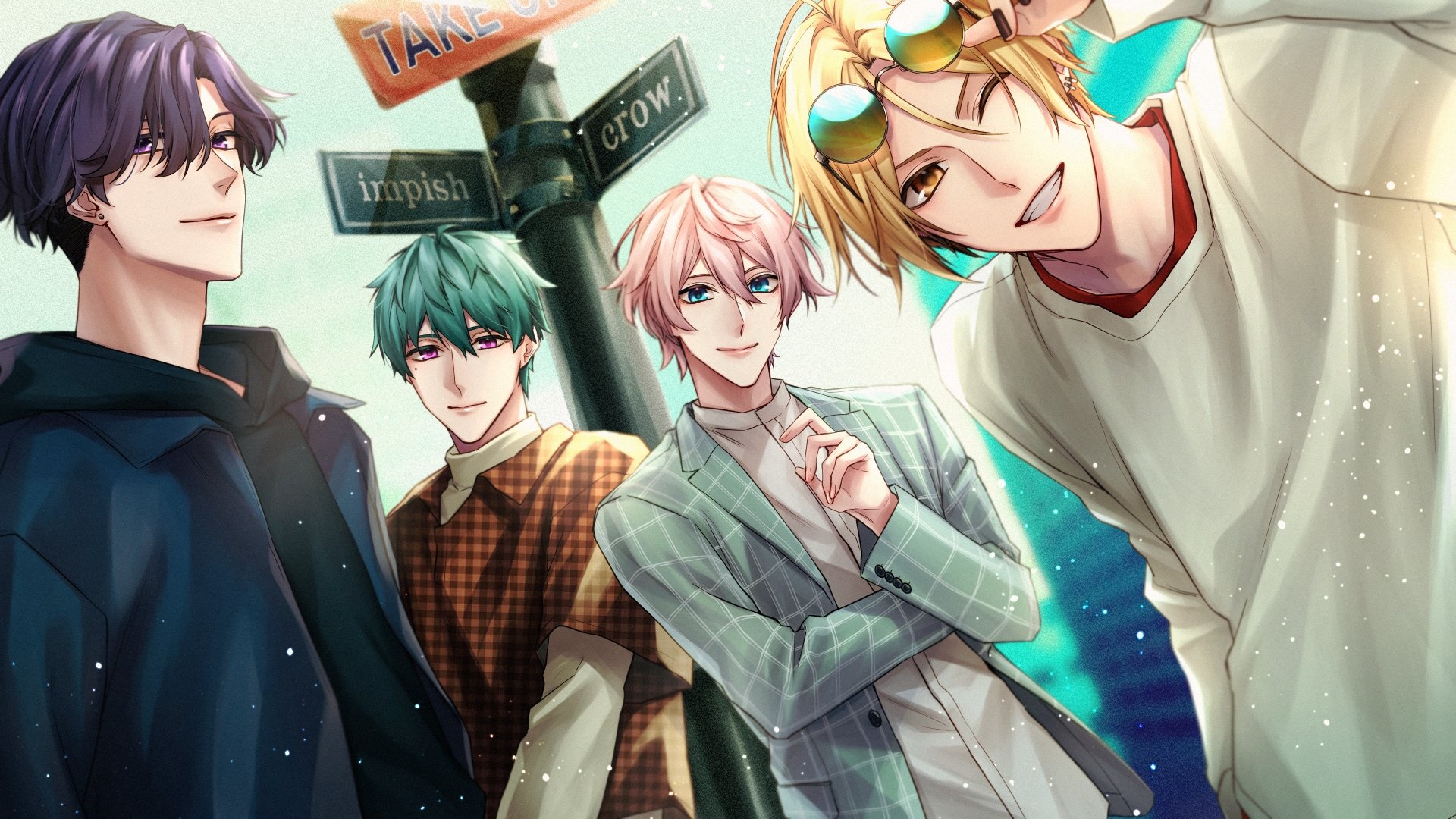 DIG-ROCK HD: Hibari Shibasaki, Tsugumi Nonaka, Mitsuru Hayama, Toki Mizukawa HD Wallpaper