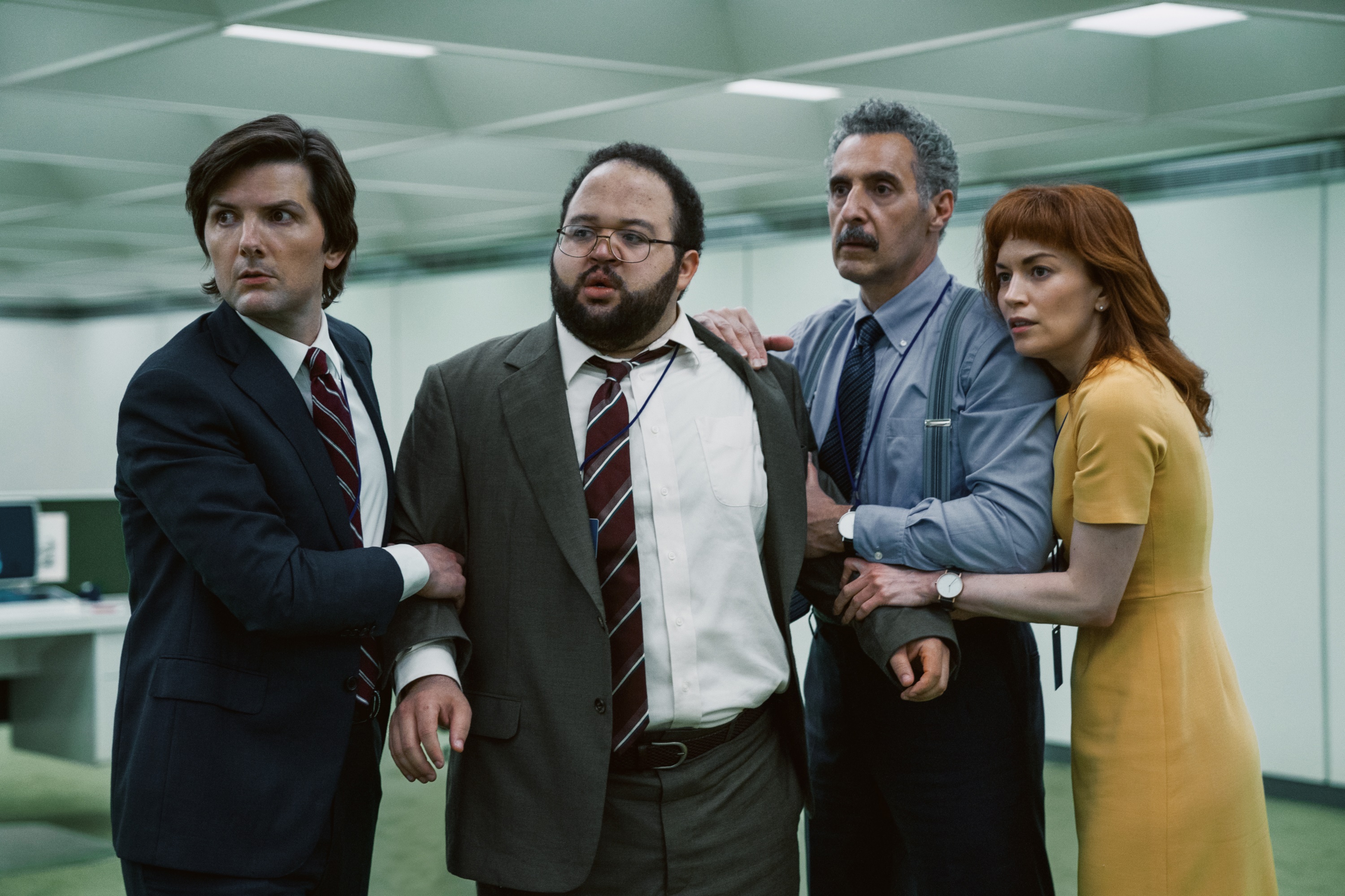 Severance: Adam Scott, Zach Cherry, John Turturro, Britt Lower HD Wallpaper