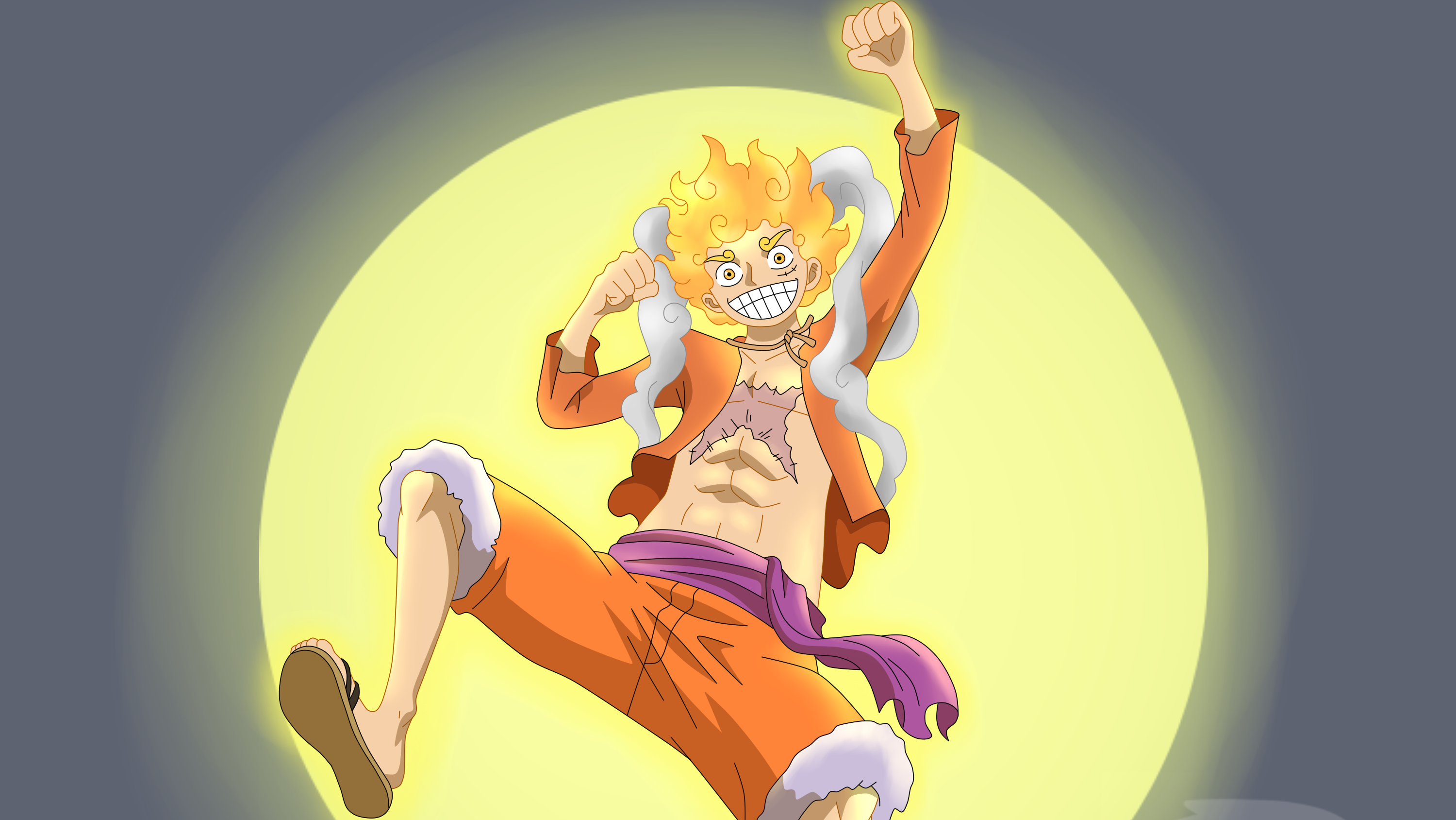 Monkey D. Luffy from One Piece in Gear 5 HD Wallpaper