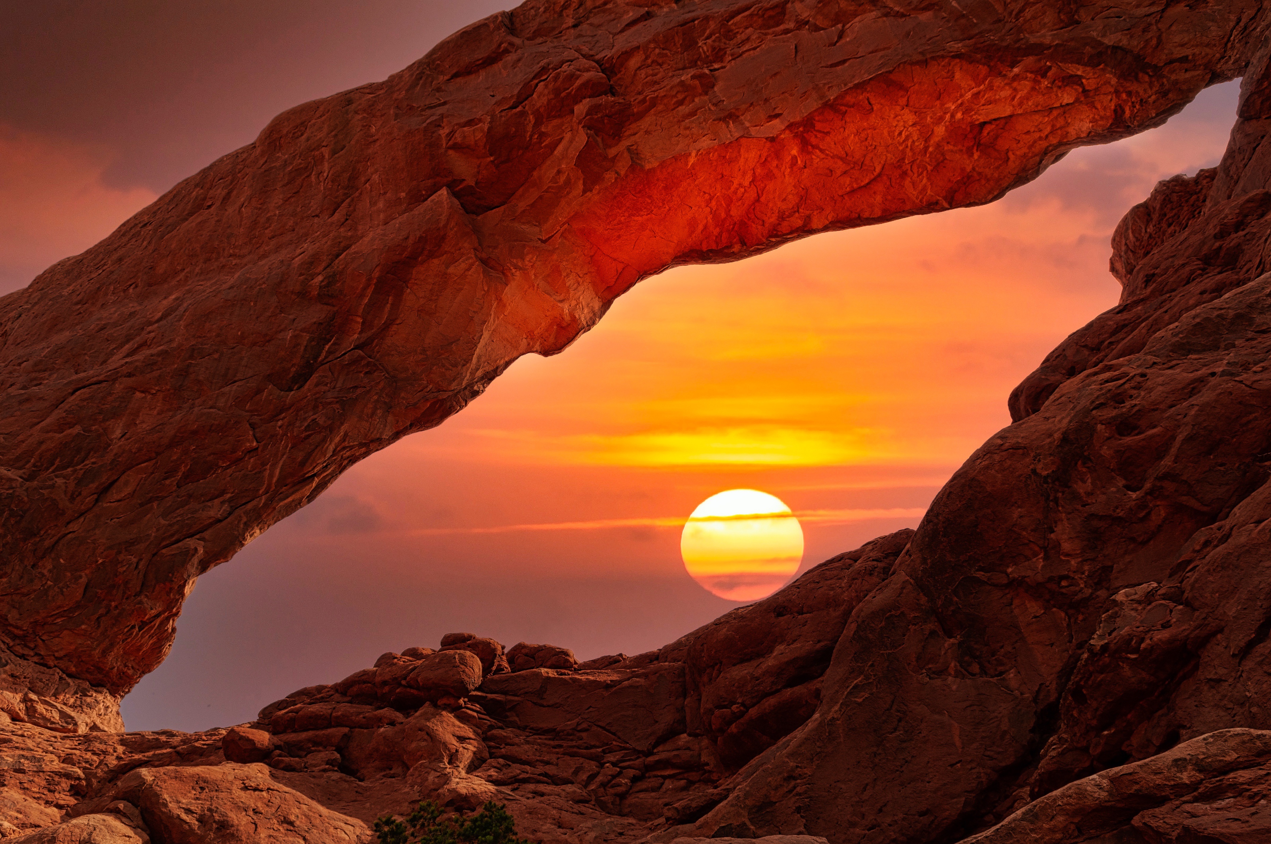 Arch at Sunset HD Wallpaper