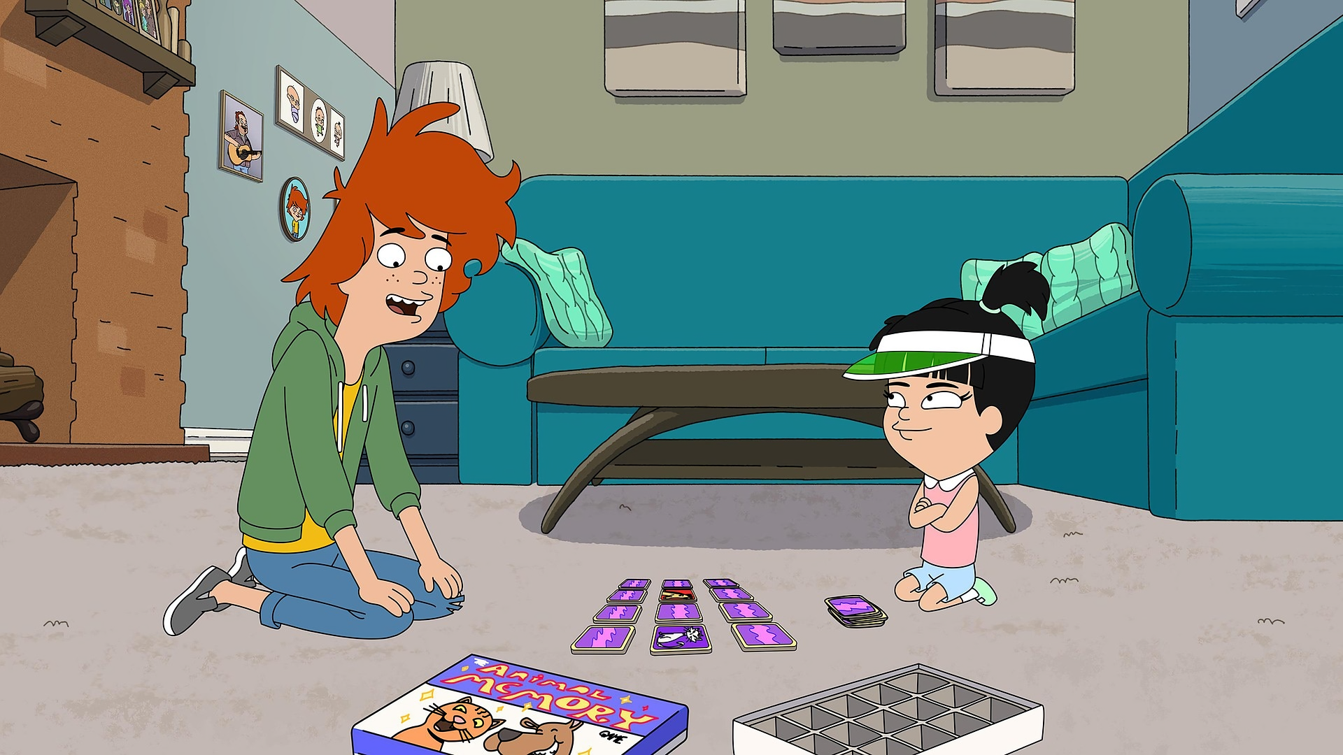 Duncan Harris and Jing Harris playing a memory game HD Wallpaper