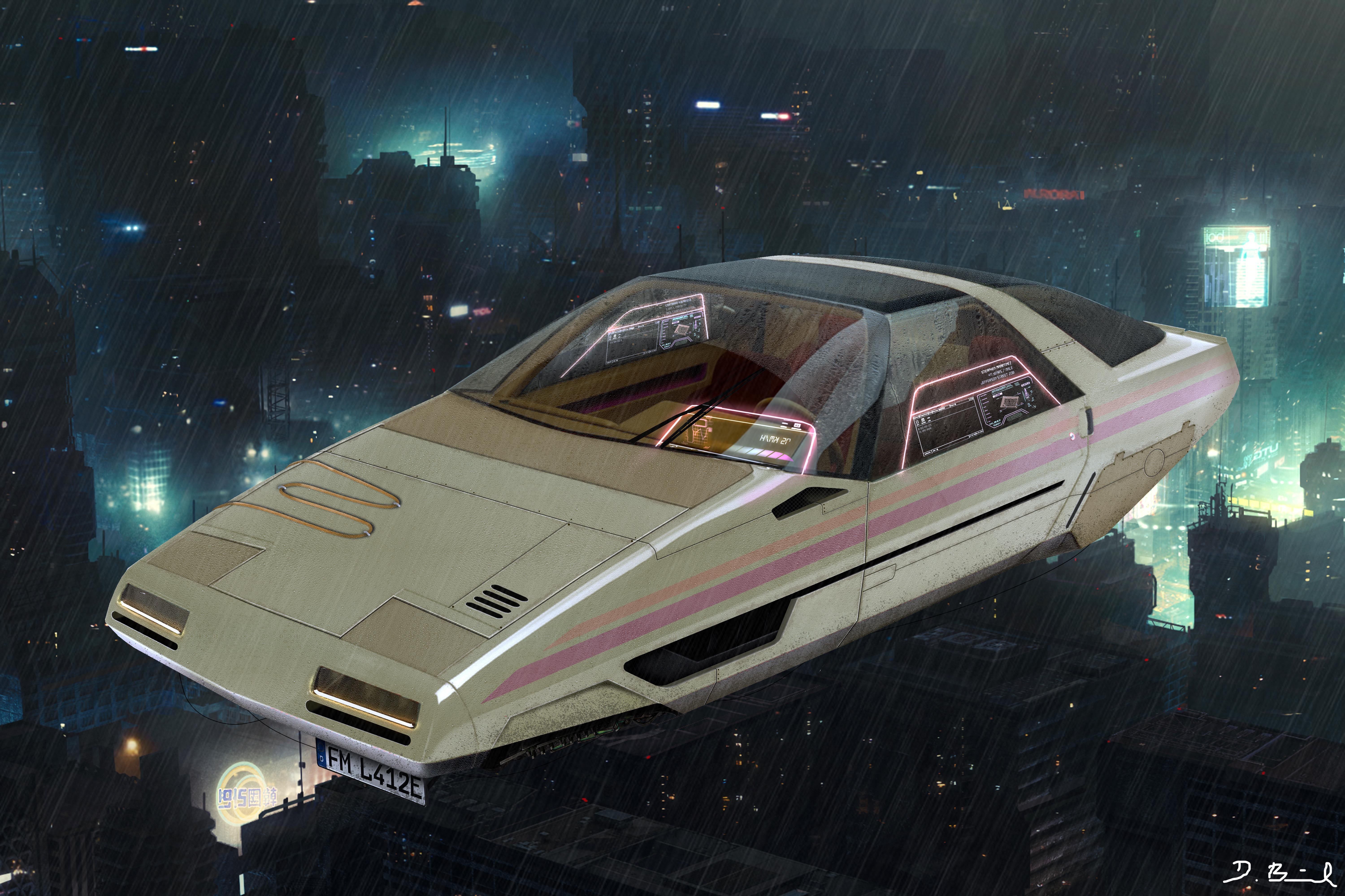 Sci Fi Hovercar HD Wallpaper
