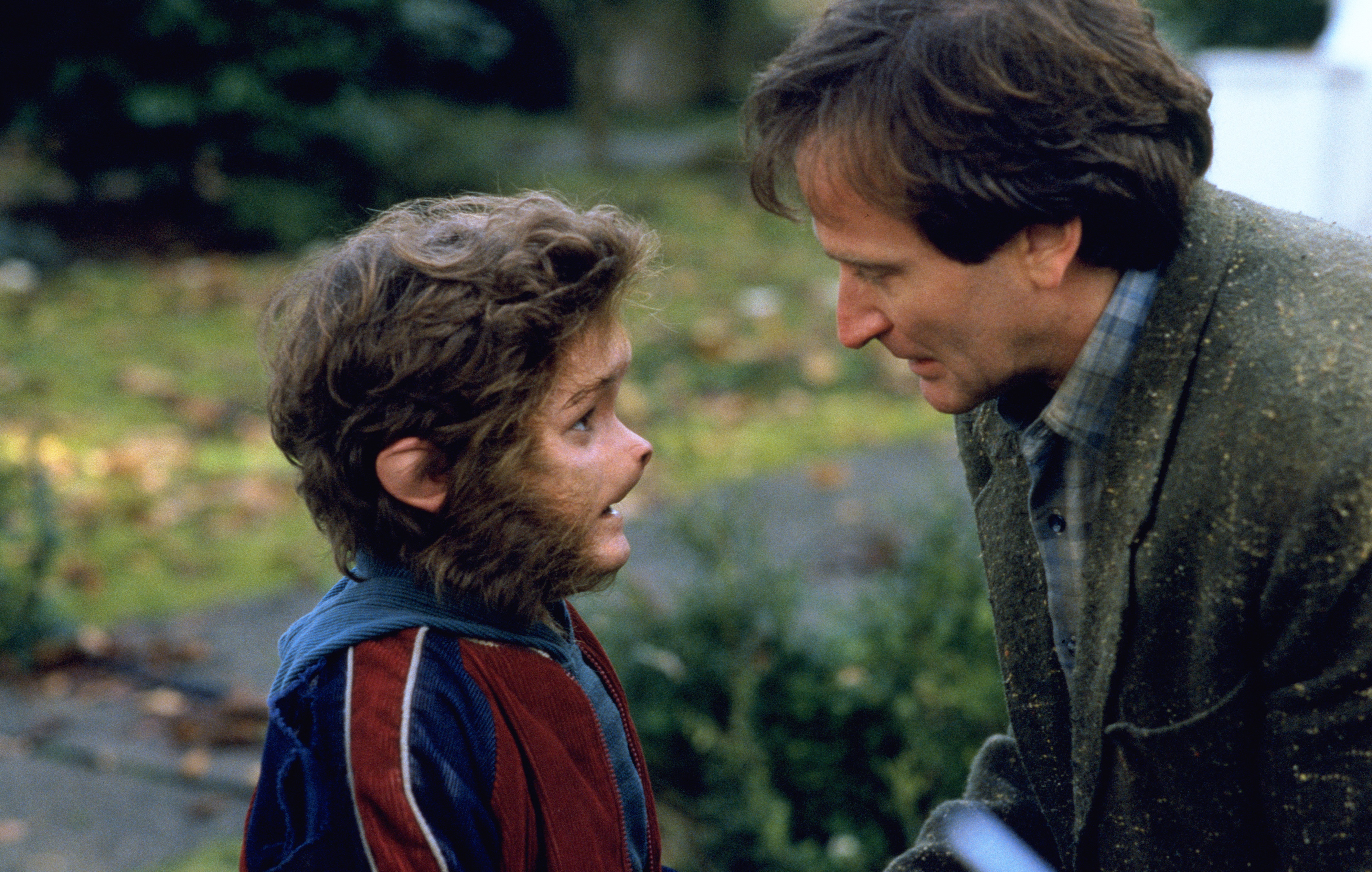 Robin Williams and Bradley Pierce in Jumanji HD Wallpaper