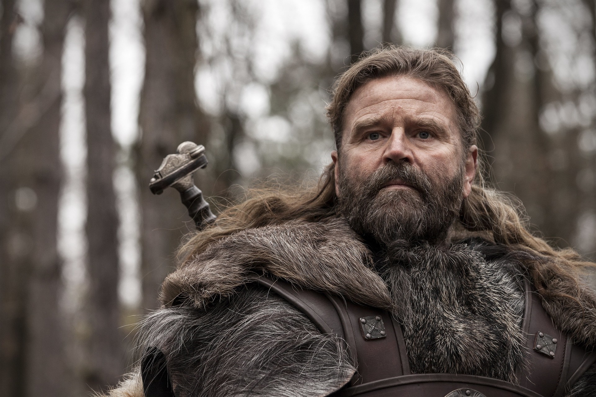 Man with beard and sword from The Last Kingdom HD Wallpaper