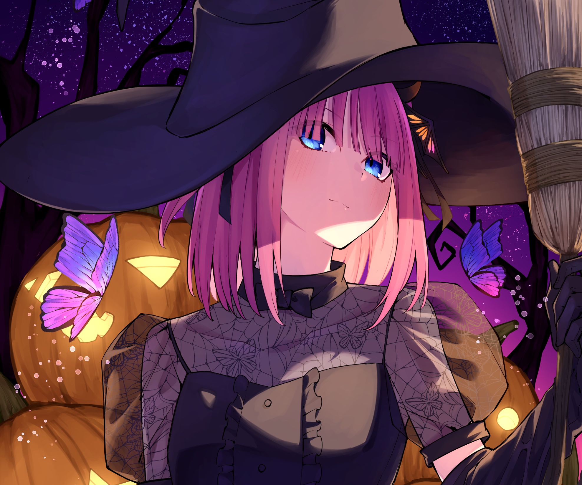 Nino Nakano from The Quintessential Quintuplets in Halloween costume HD Wallpaper