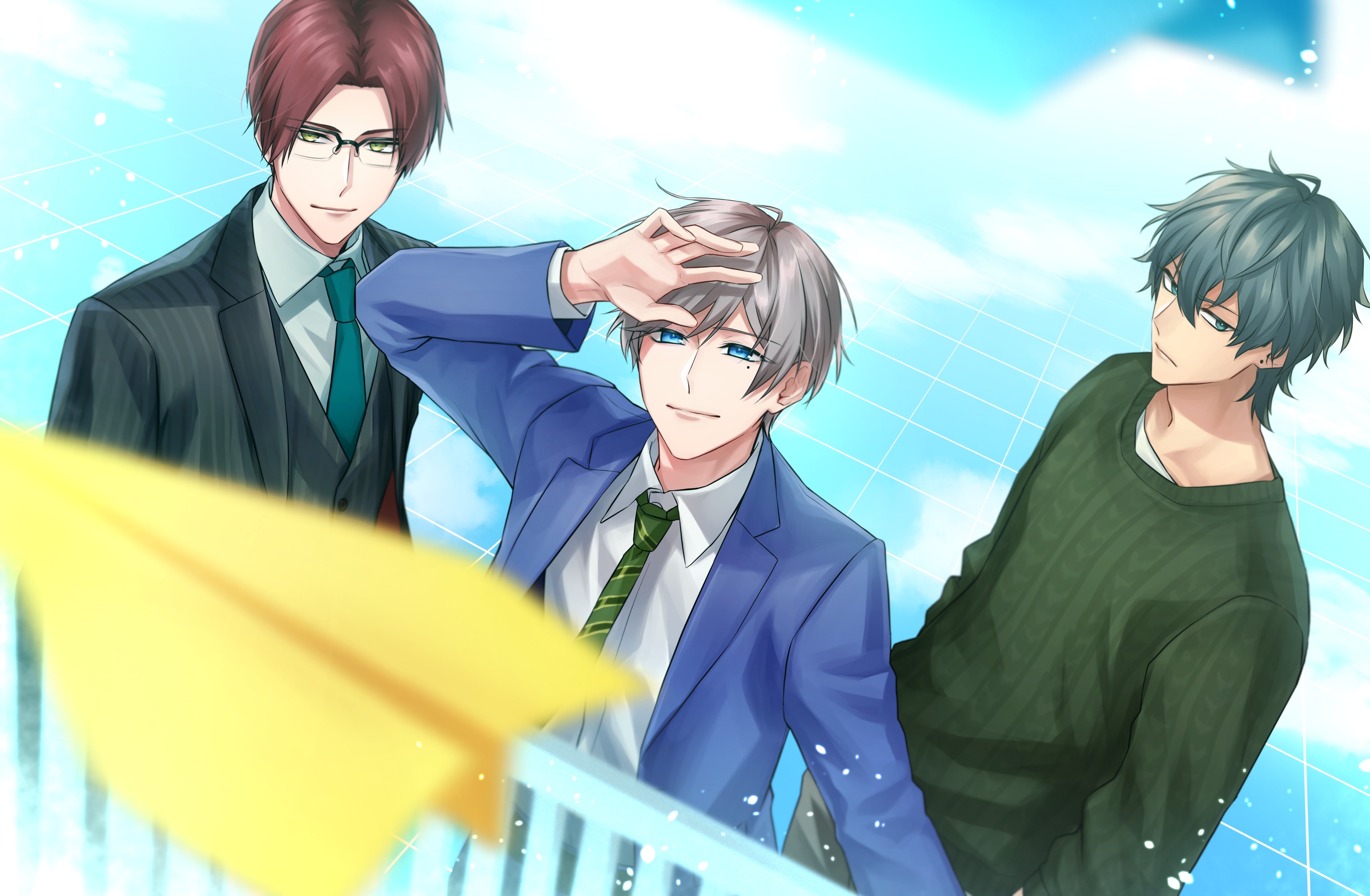 DIG-ROCK 4K: Tobikura Sora, Samejima Hayato, Higurashi Kaede HD Wallpaper