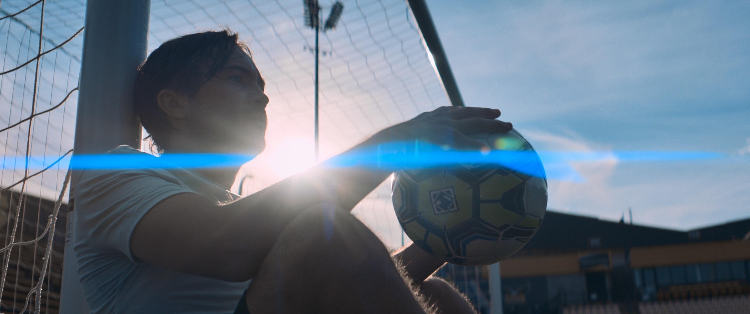 Taylor Gray with a soccer ball HD Wallpaper