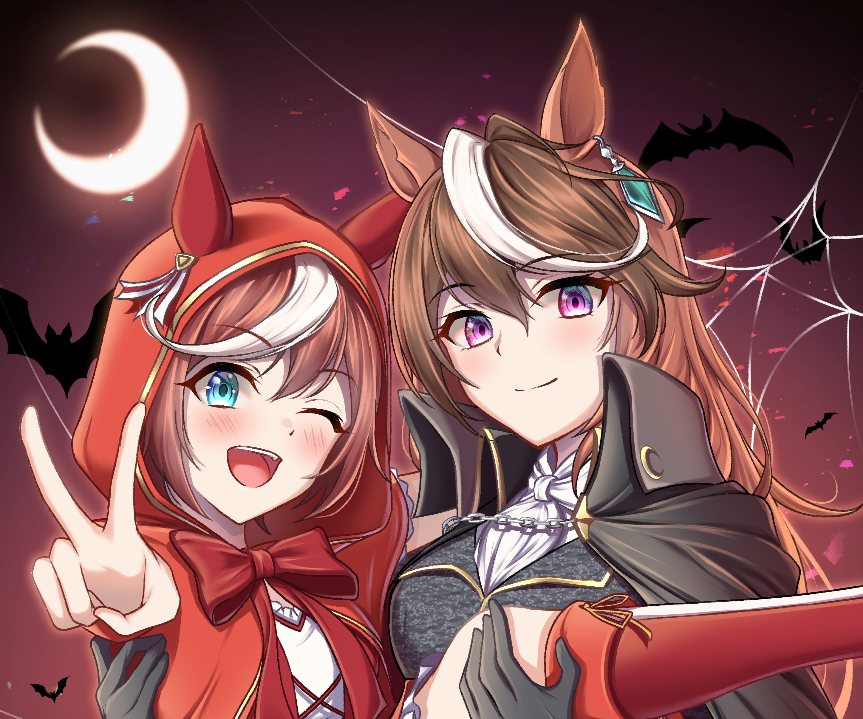 Tokai Teio and Symboli Rudolf from Uma Musume: Pretty Derby HD Wallpaper