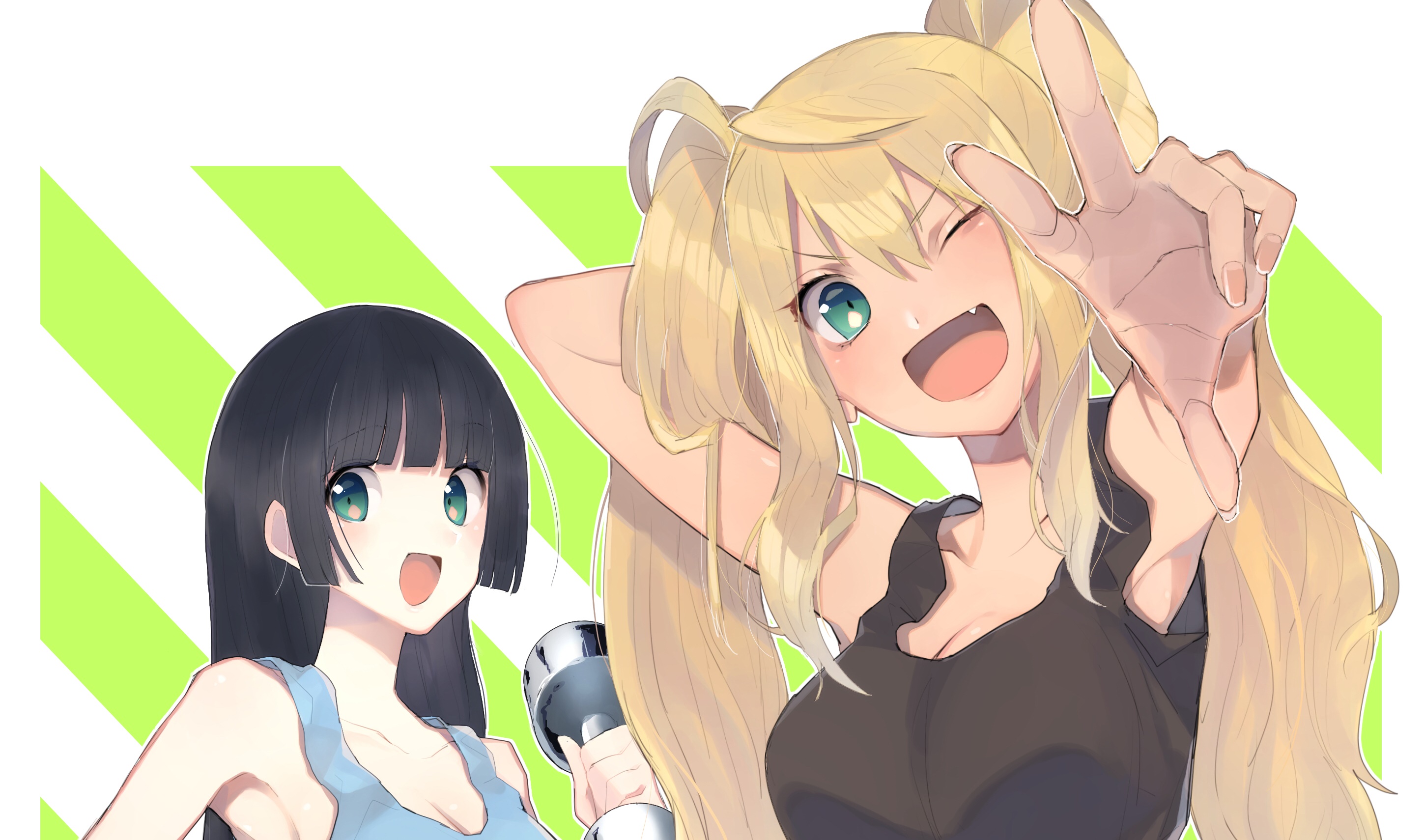 Hibiki Sakura and Akemi Souryuuin from How Heavy Are The Dumbbells You Lift? HD Wallpaper