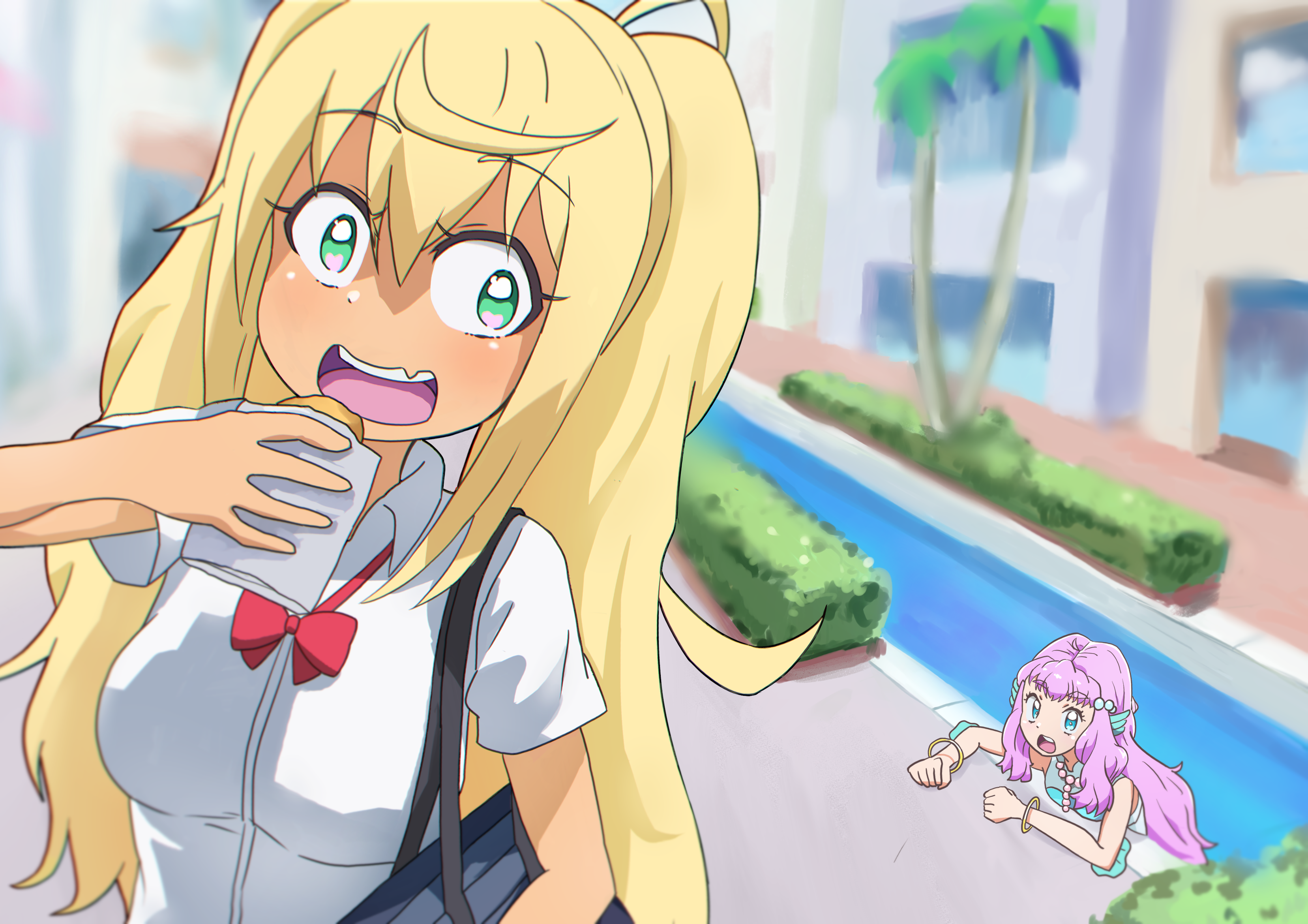 Hibiki Sakura from How Heavy Are the Dumbbells You Lift? and another girl HD Wallpaper
