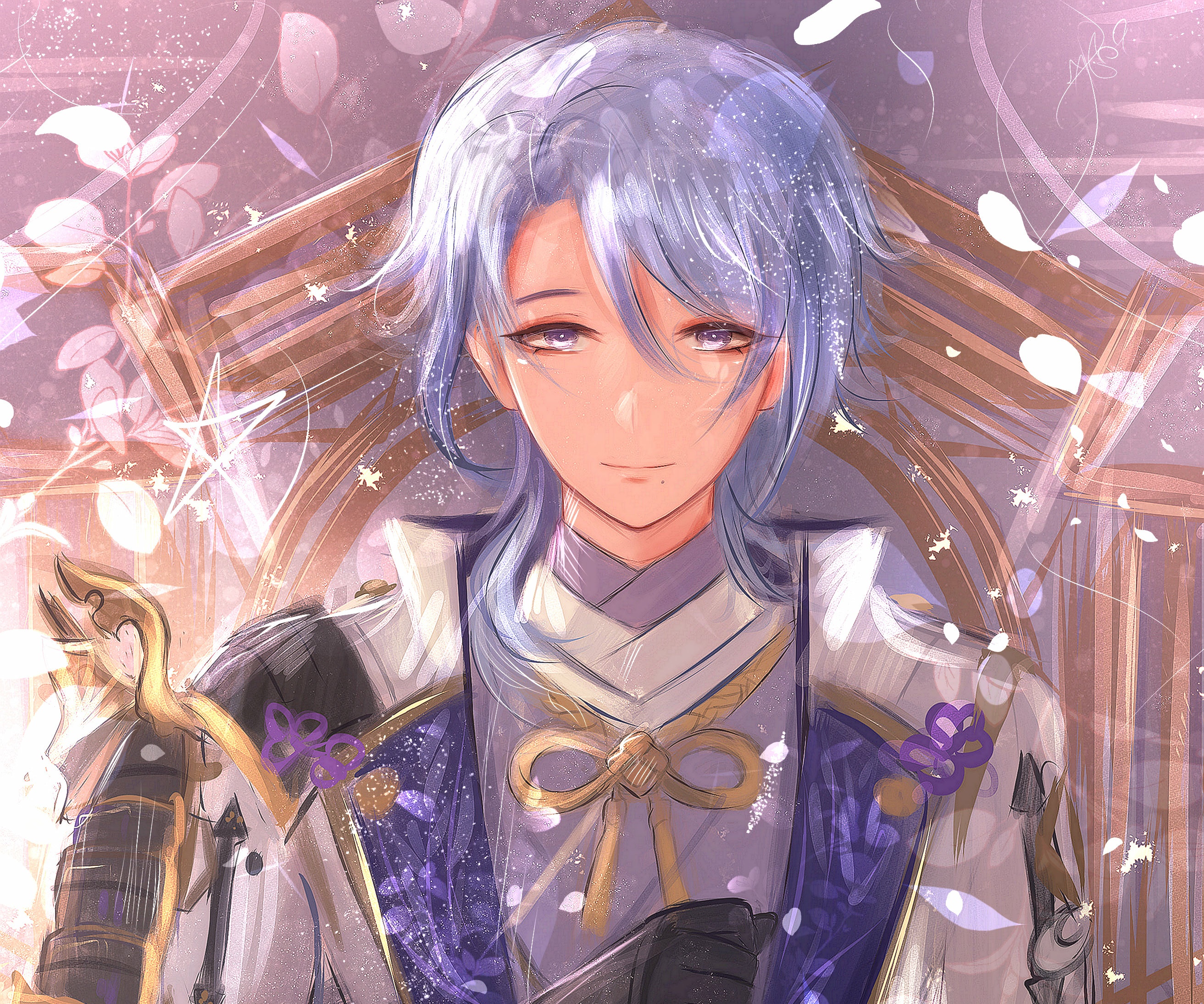 Kamisato Ayato from Genshin Impact HD Wallpaper