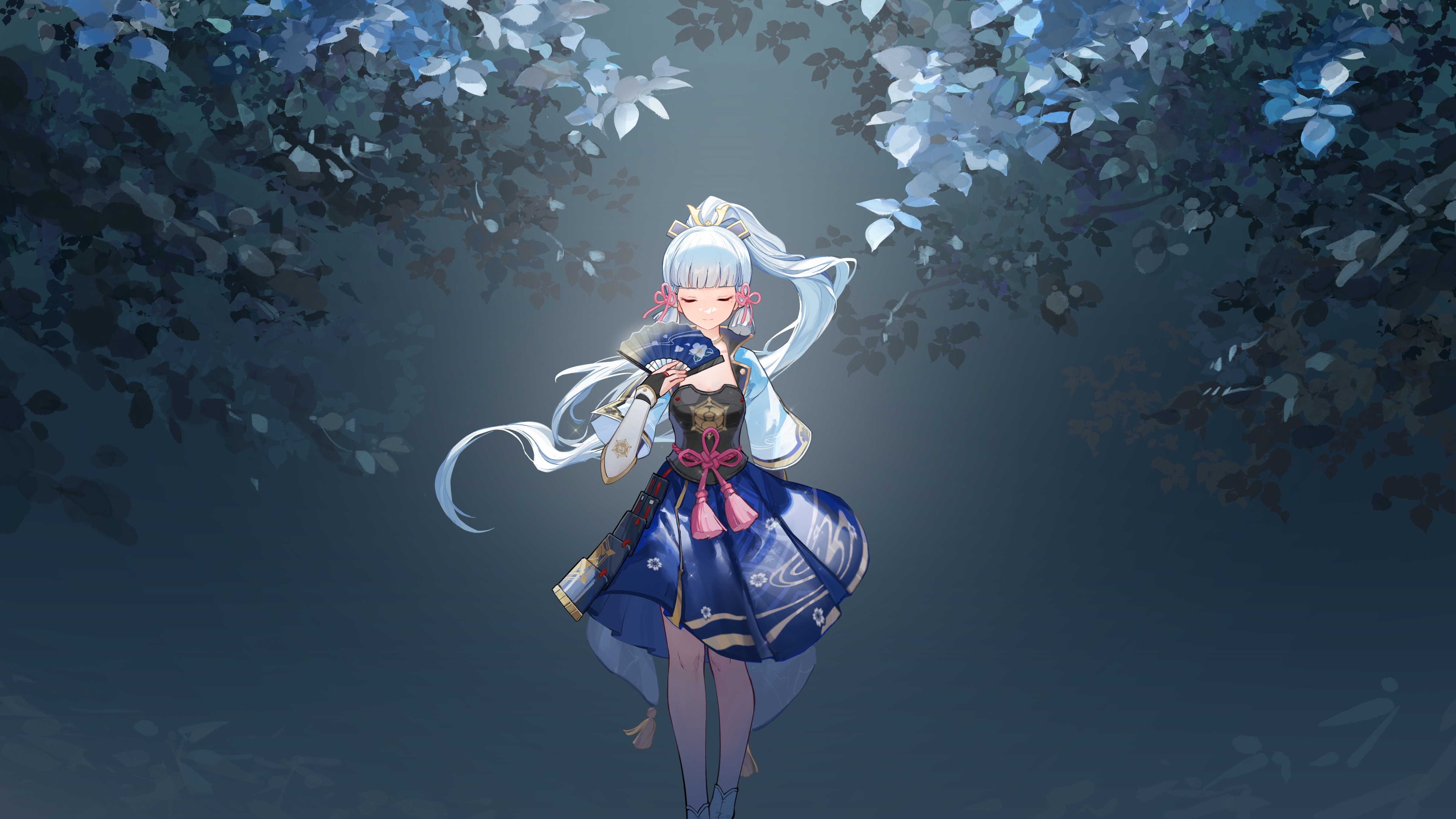 Kamisato Ayaka from Genshin Impact 4K HD Wallpaper