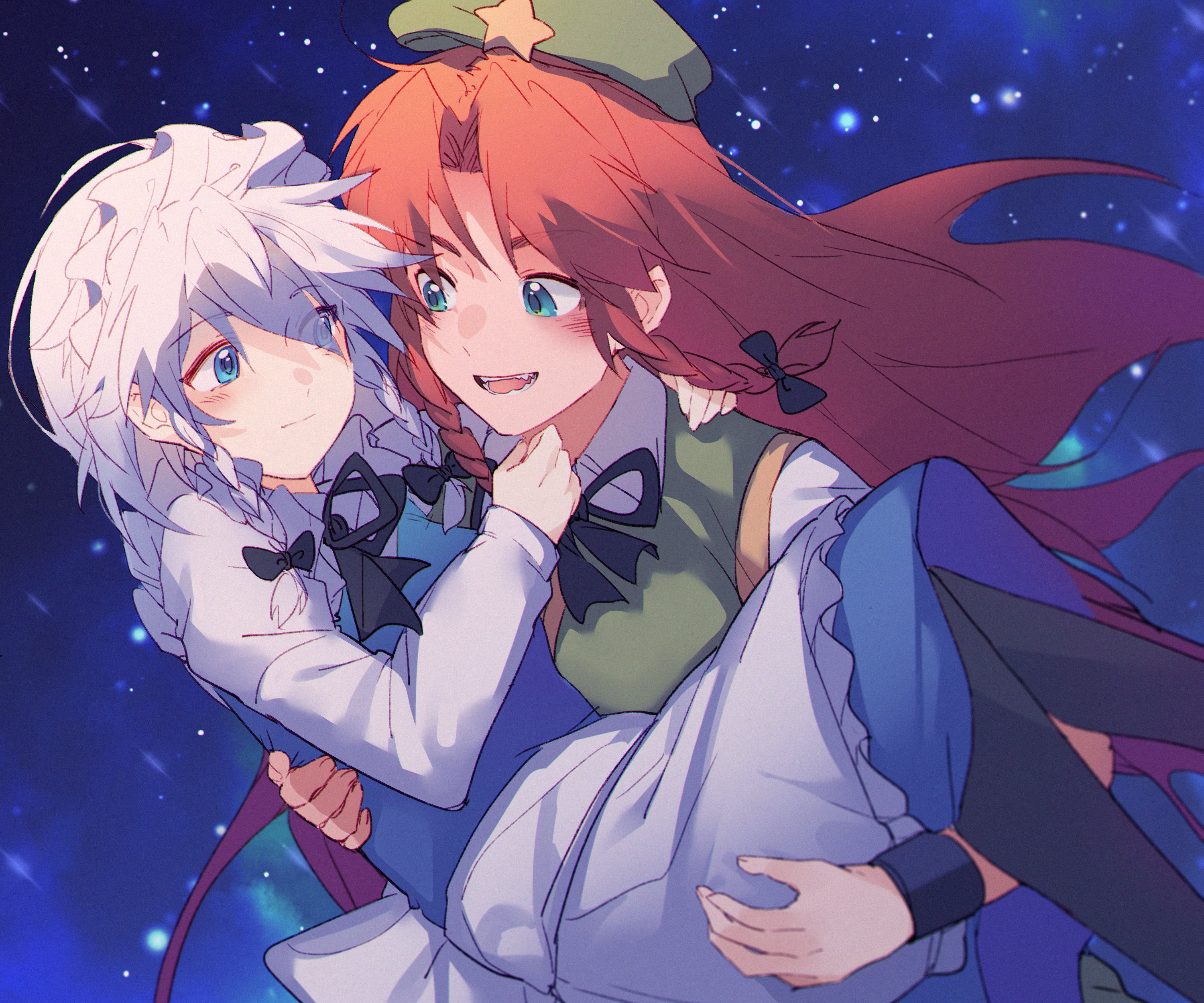 Sakuya Izayoi and Hong Meiling from Touhou HD Wallpaper
