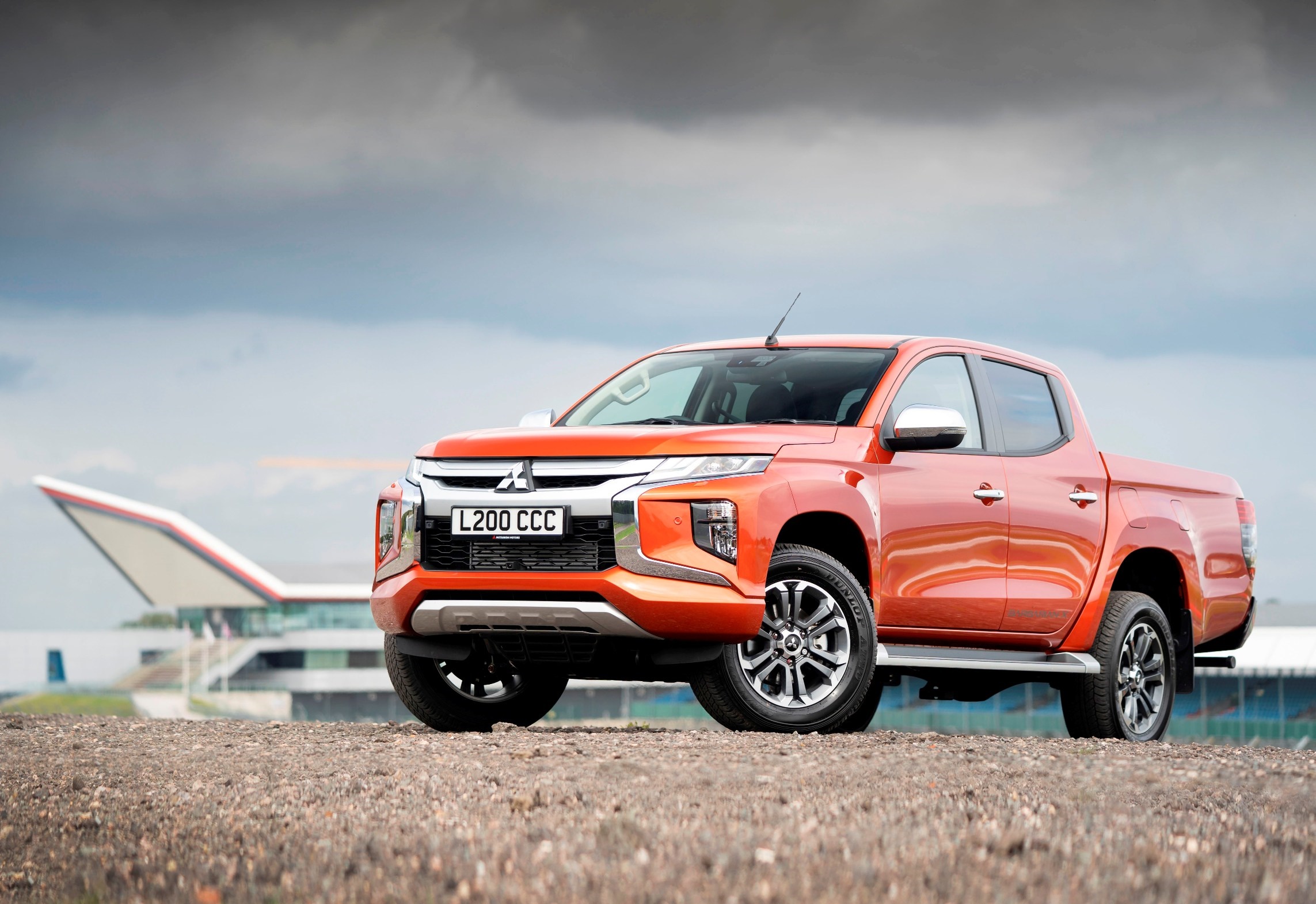 Orange Mitsubishi L200 CCC Pickup Truck HD Wallpaper
