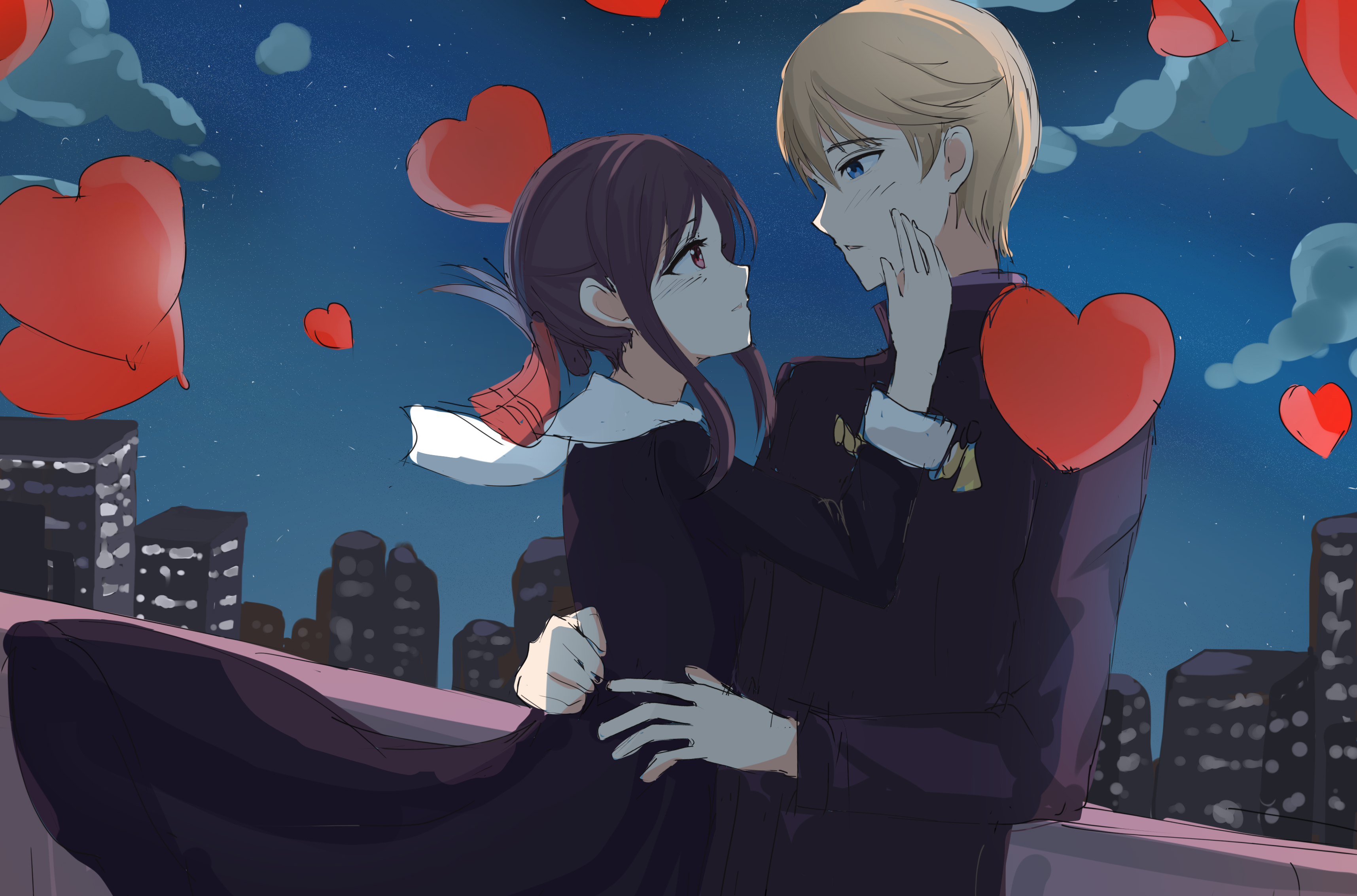 Kaguya Shinomiya and Miyuki Shirogane from Kaguya-sama: Love Is War HD Wallpaper