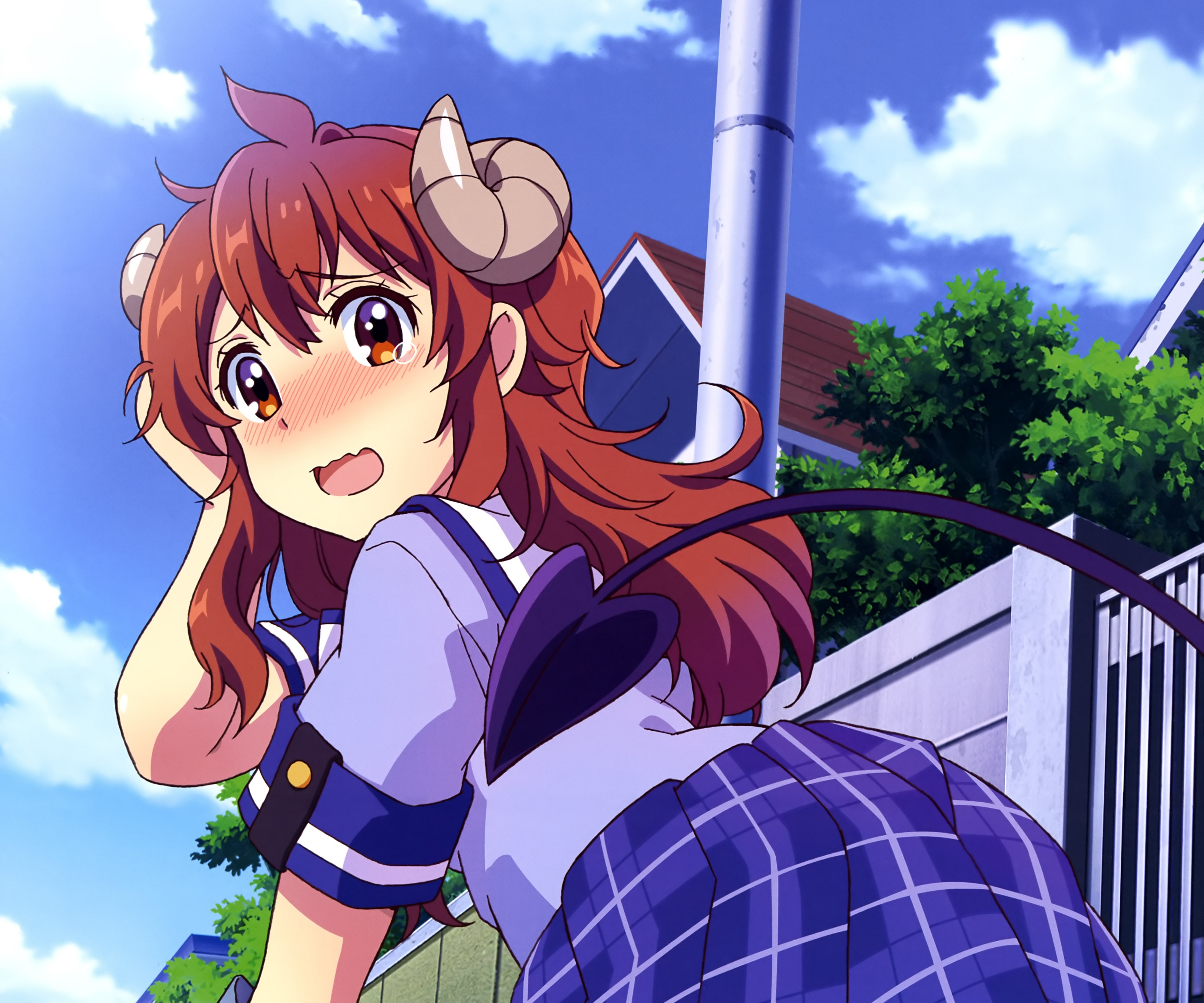 Yuuko Yoshida from The Demon Girl Next Door 4K HD Wallpaper