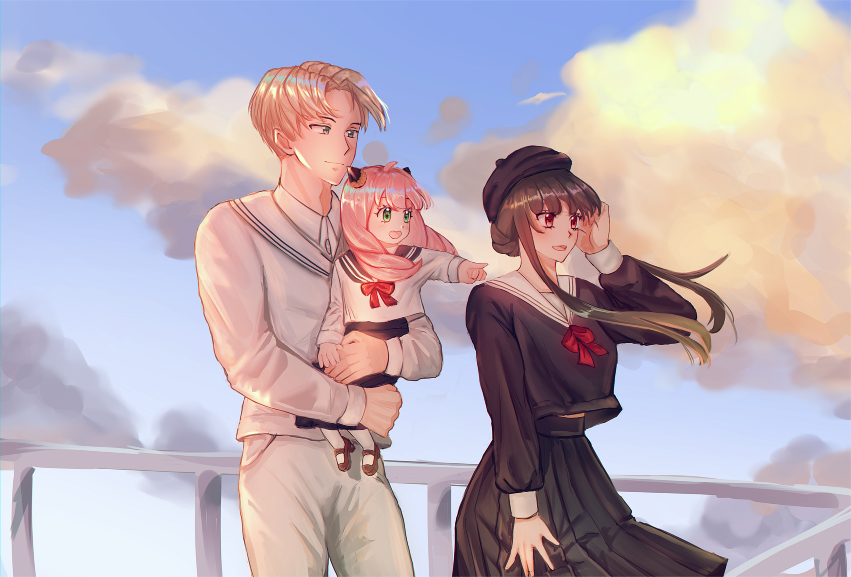 Loid, Anya, and Yor Forger from Spy X Family HD Wallpaper