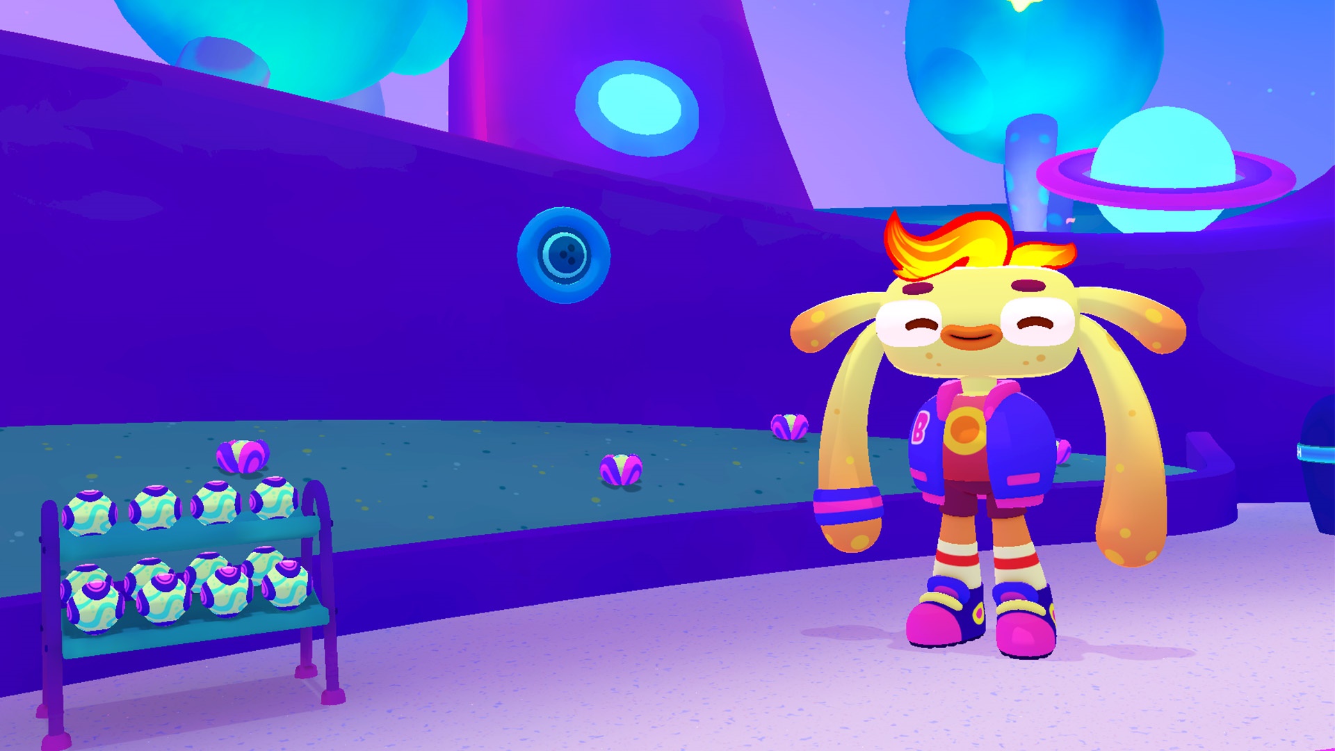 Honk character in a colorful alien world HD Wallpaper