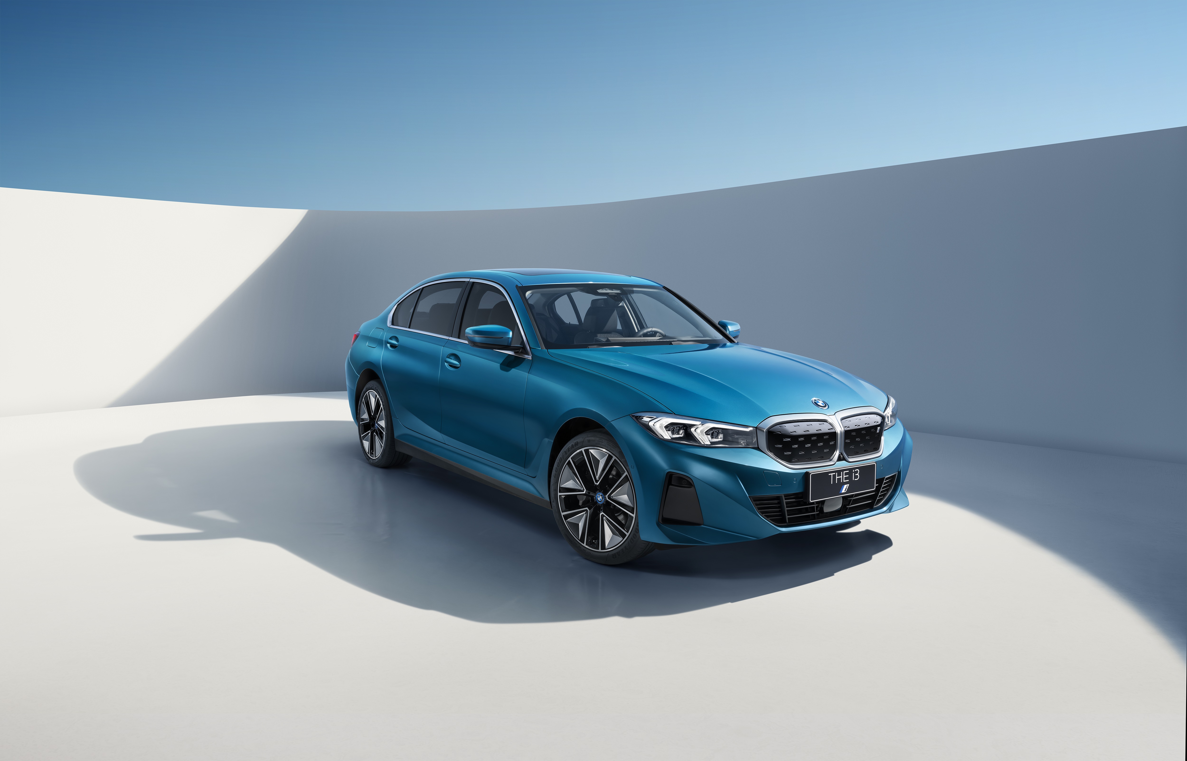 Blue BMW i3 Sedan 4K HD Wallpaper