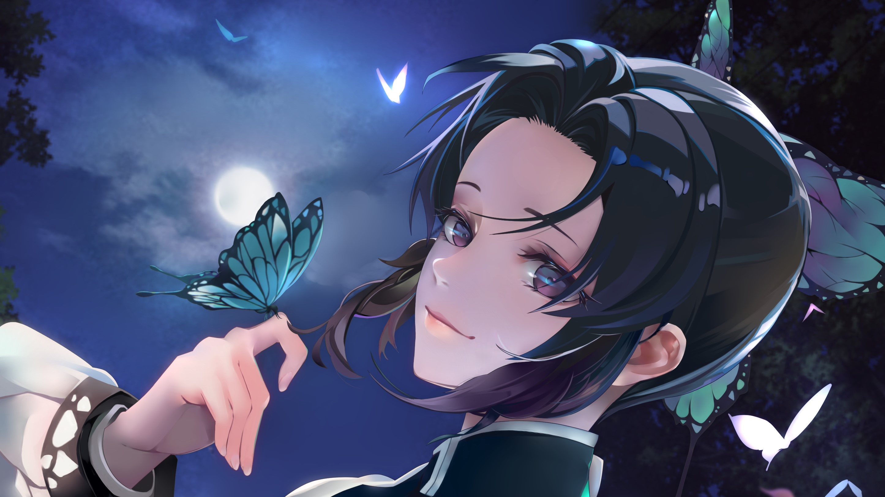 Shinobu Kochou from Demon Slayer: Kimetsu No Yaiba HD Wallpaper