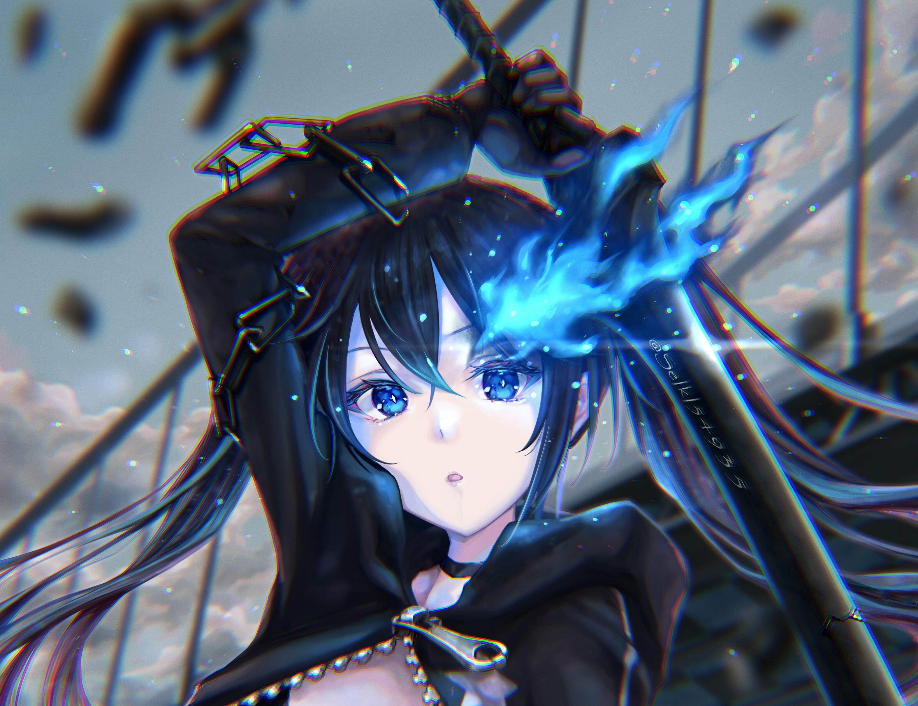 Black Rock Shooter from Black Rock Shooter: Dawn Fall HD Wallpaper