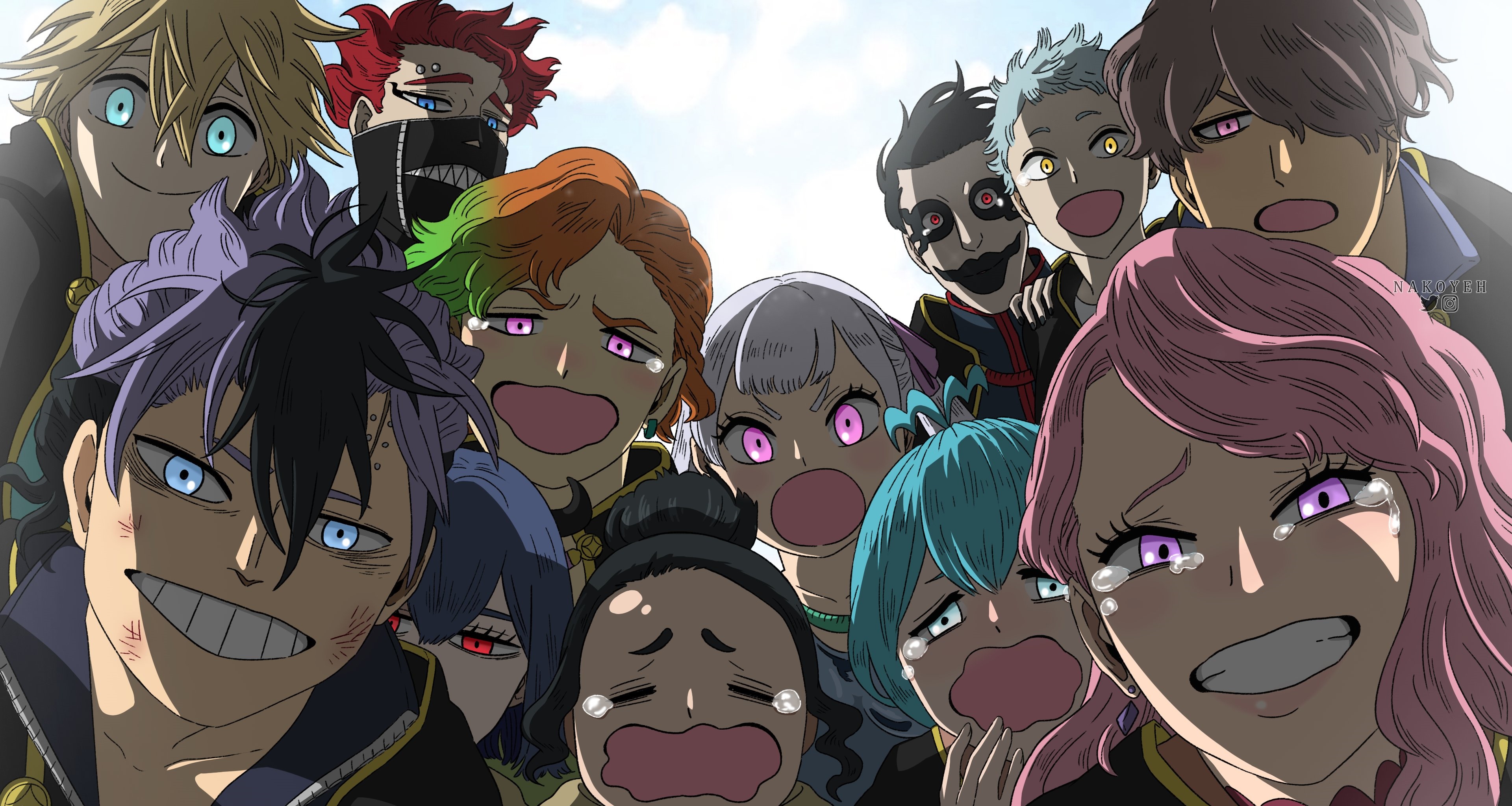 Black Clover characters crying together HD Wallpaper