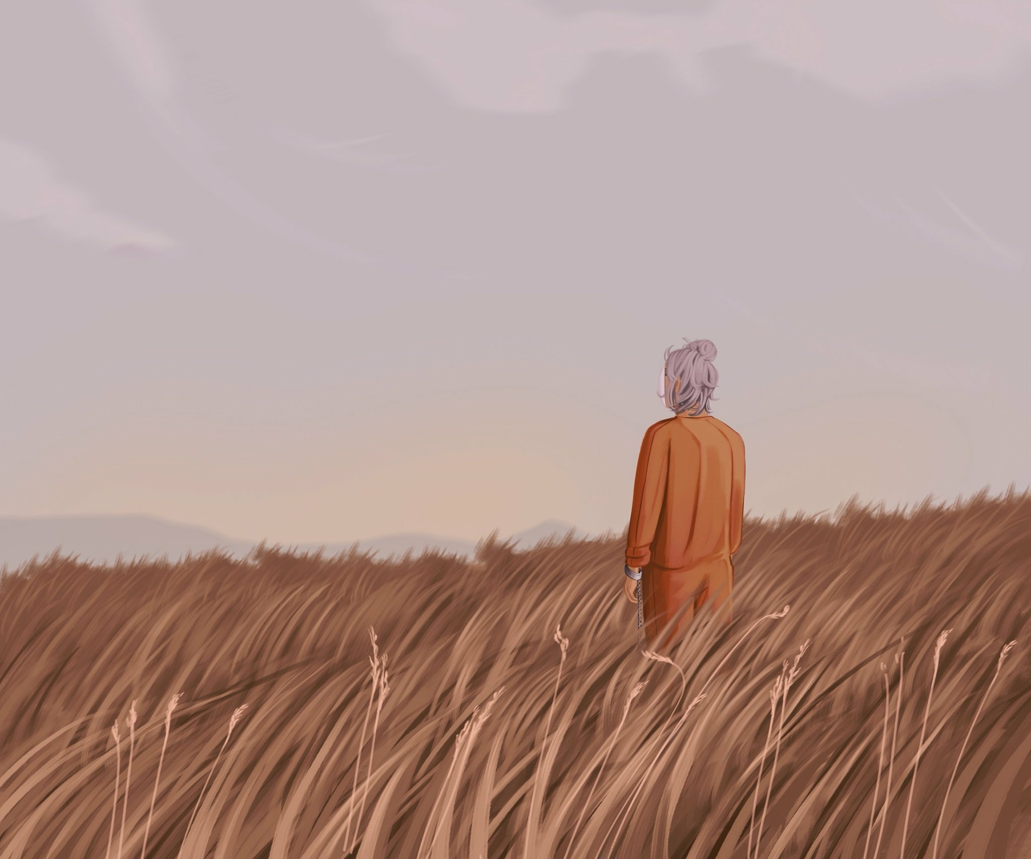 Billie Eilish in a field HD Wallpaper