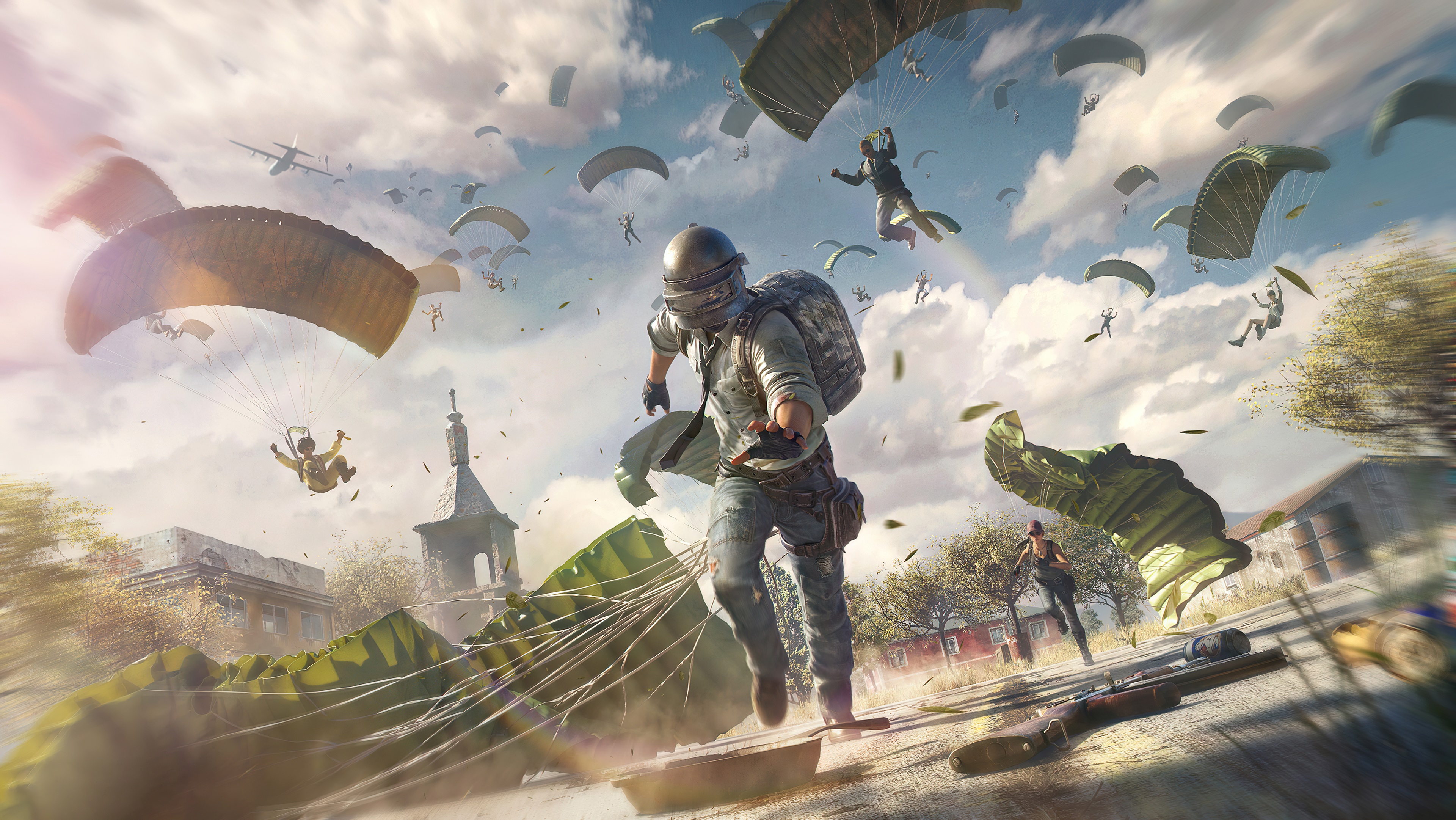 PlayerUnknowns Battlegrounds 4K Parachuting HD Wallpaper