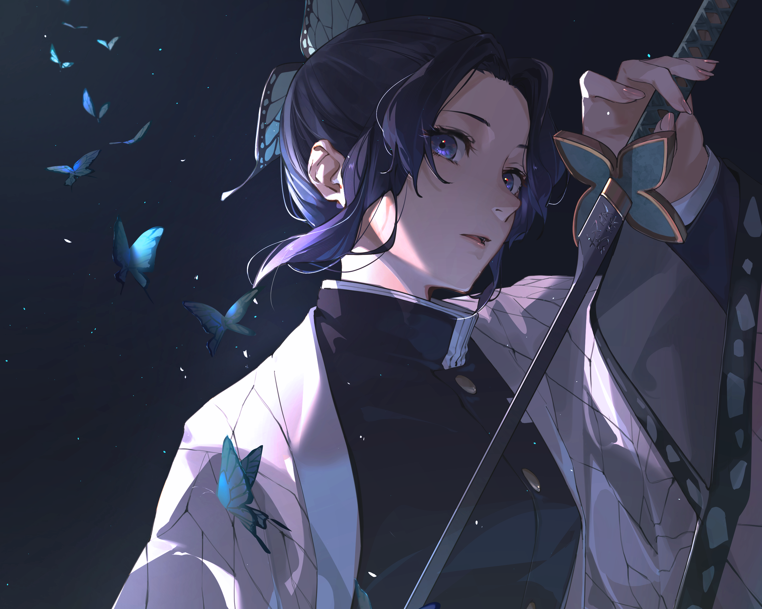 Shinobu Kochou from Demon Slayer: Kimetsu No Yaiba HD Wallpaper