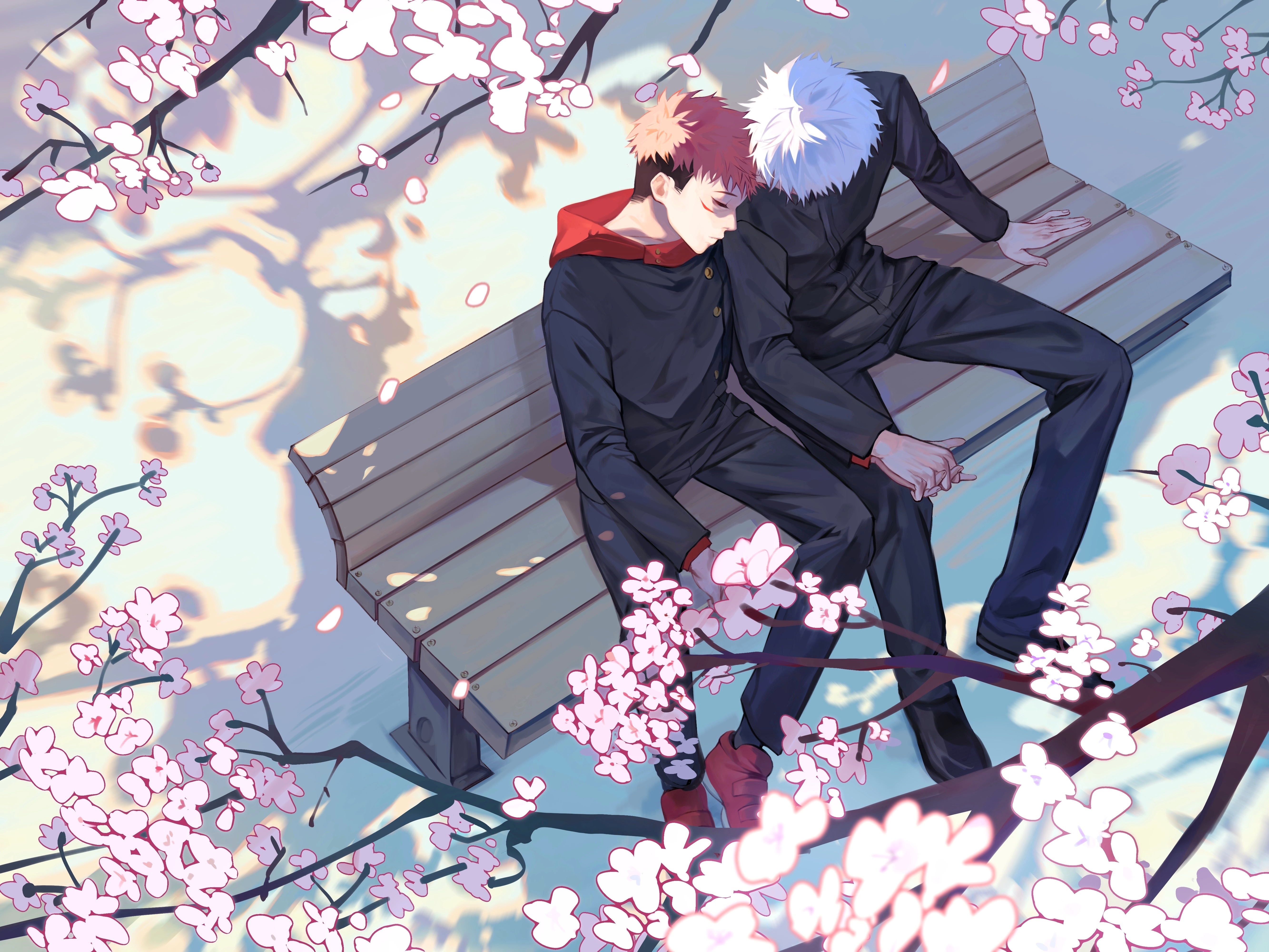 Yuji Itadori and Satoru Gojo from Jujutsu Kaisen 4K HD Wallpaper