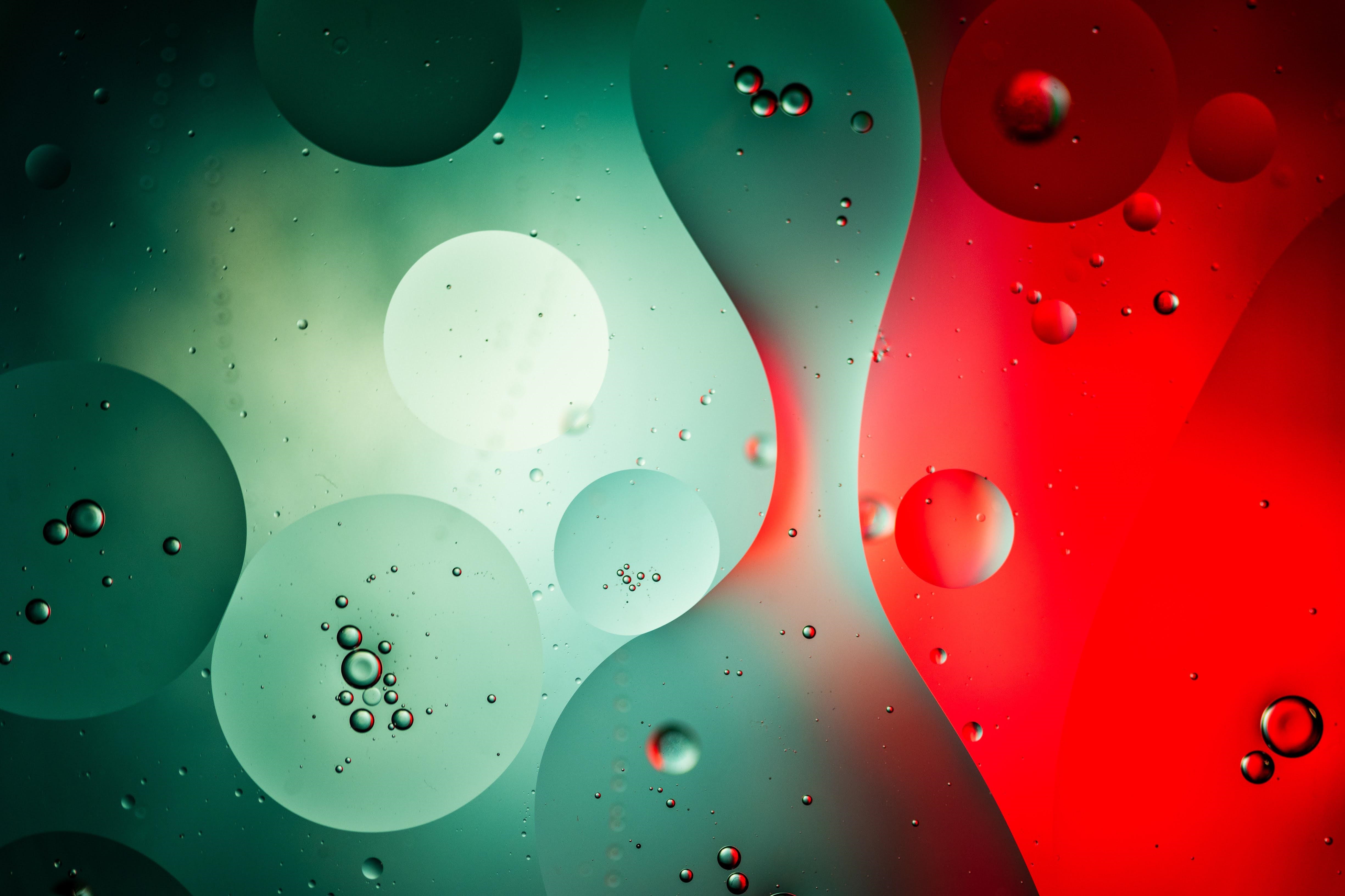 Oil and water abstract macro photography HD Wallpaper
