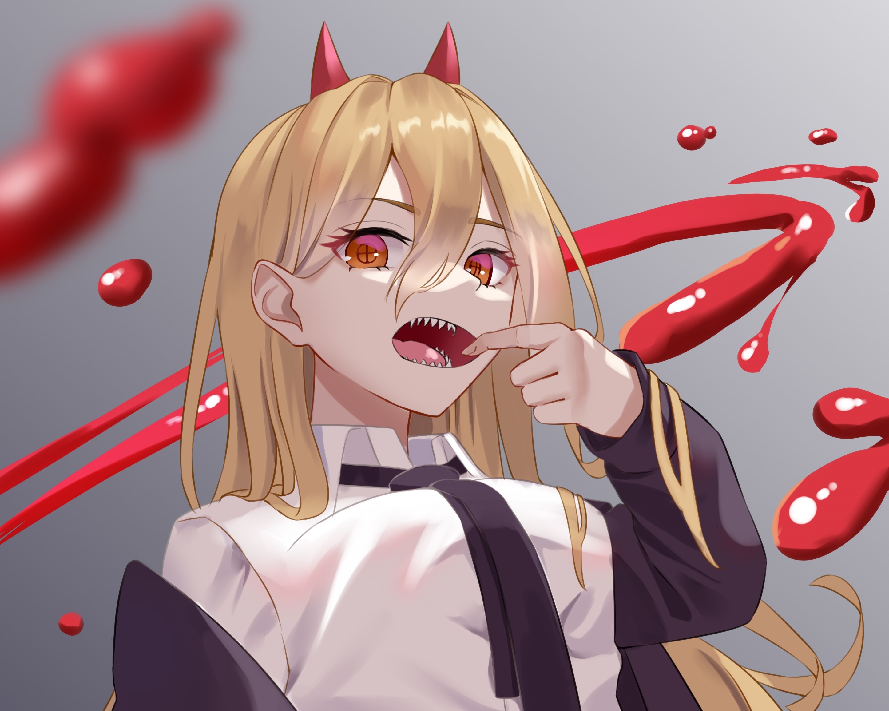 Power from Chainsaw Man with blood HD Wallpaper