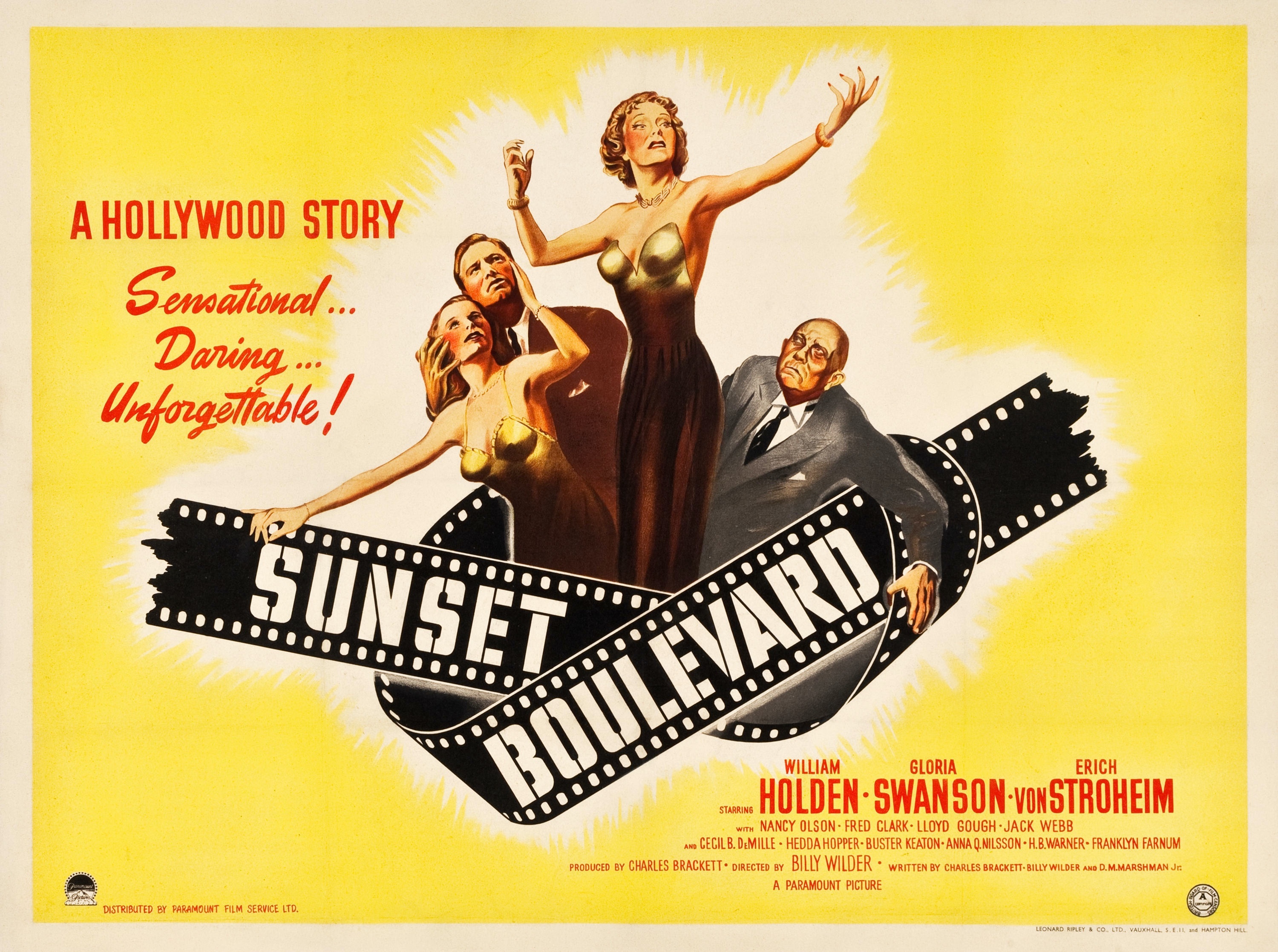 Sunset Boulevard movie poster HD Wallpaper