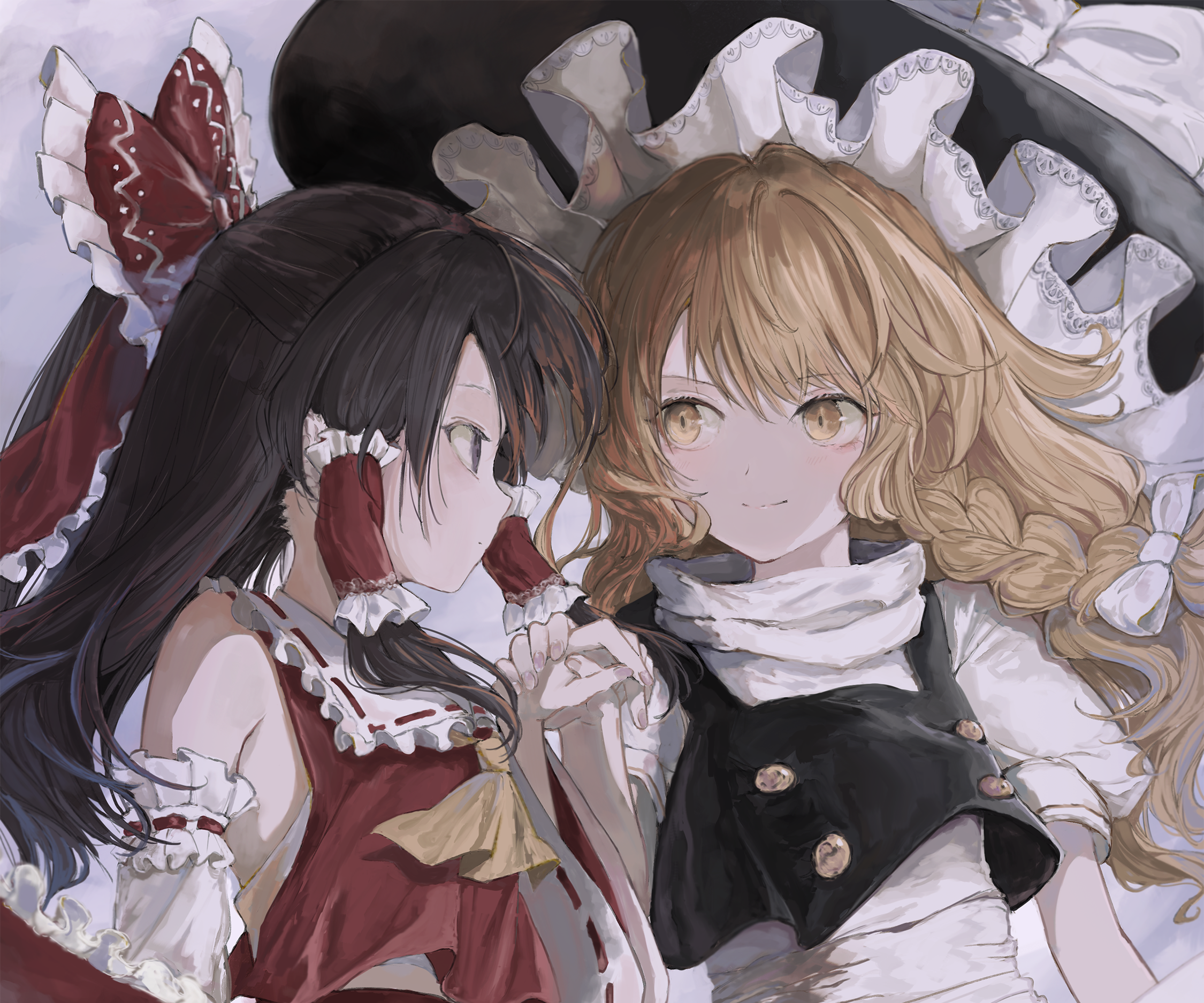 Reimu Hakurei and Marisa Kirisame from Touhou HD Wallpaper