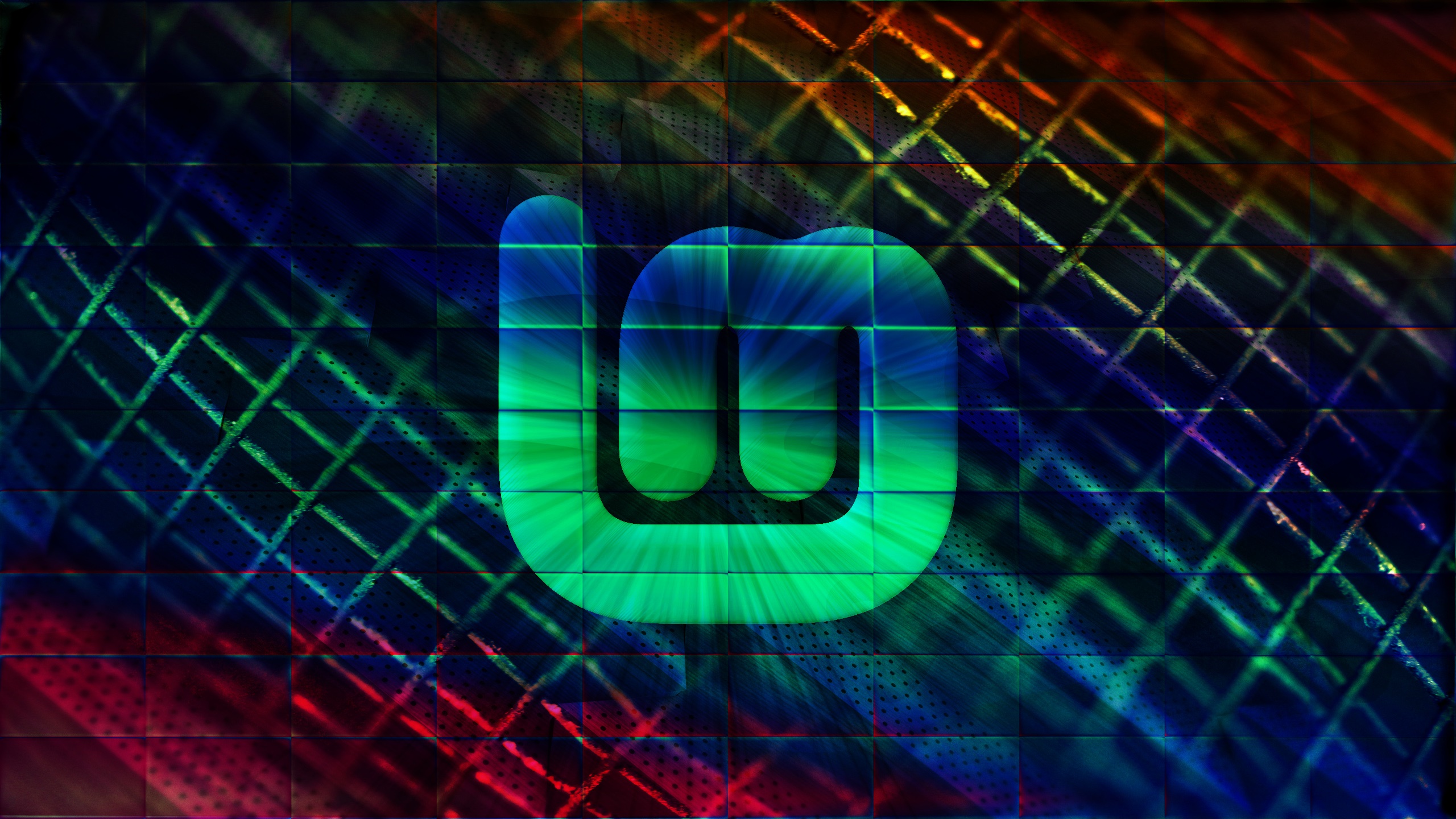 Linux Mint logo on abstract colorful background HD Wallpaper