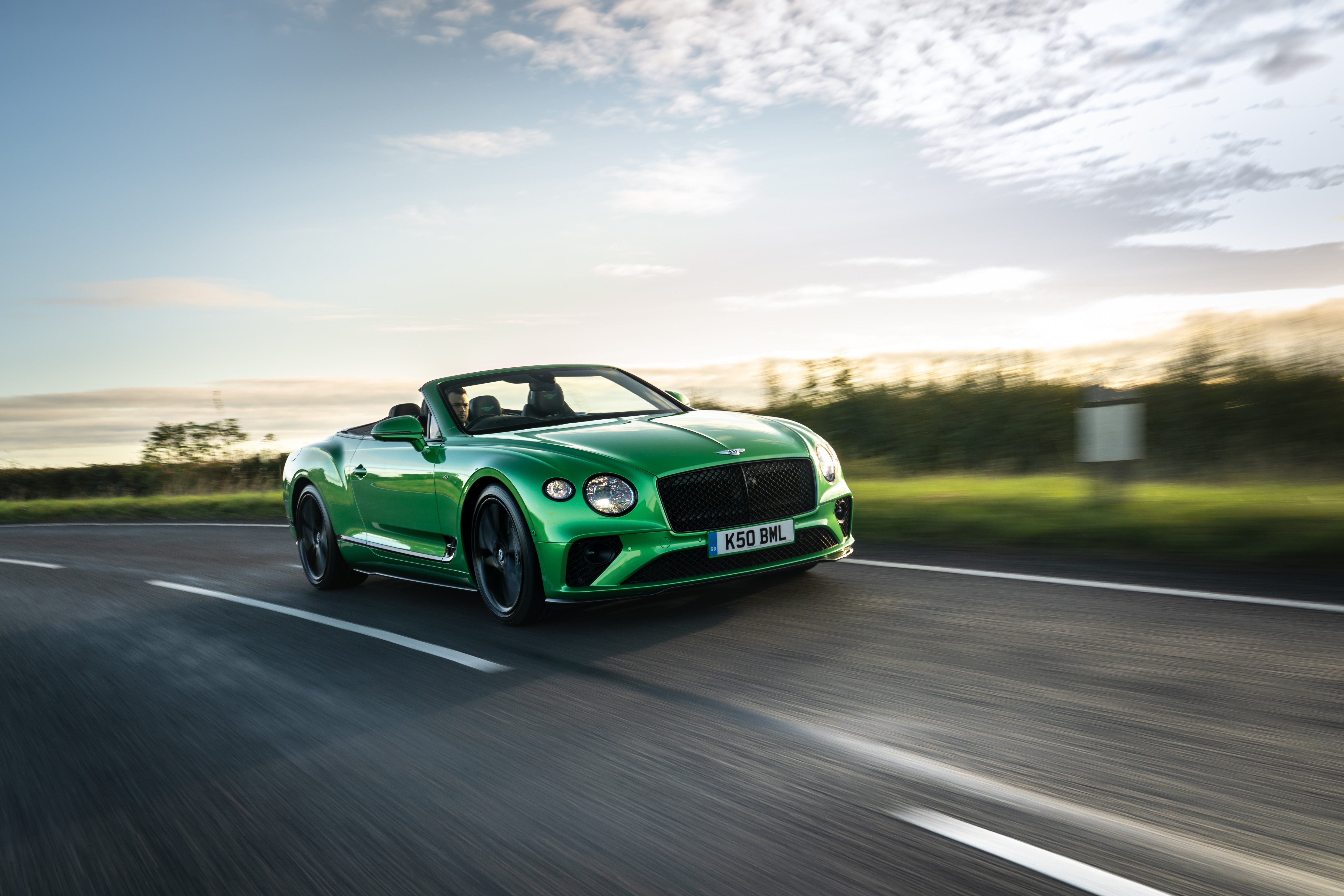 Green Bentley Continental GT V8 Convertible 4K HD Wallpaper
