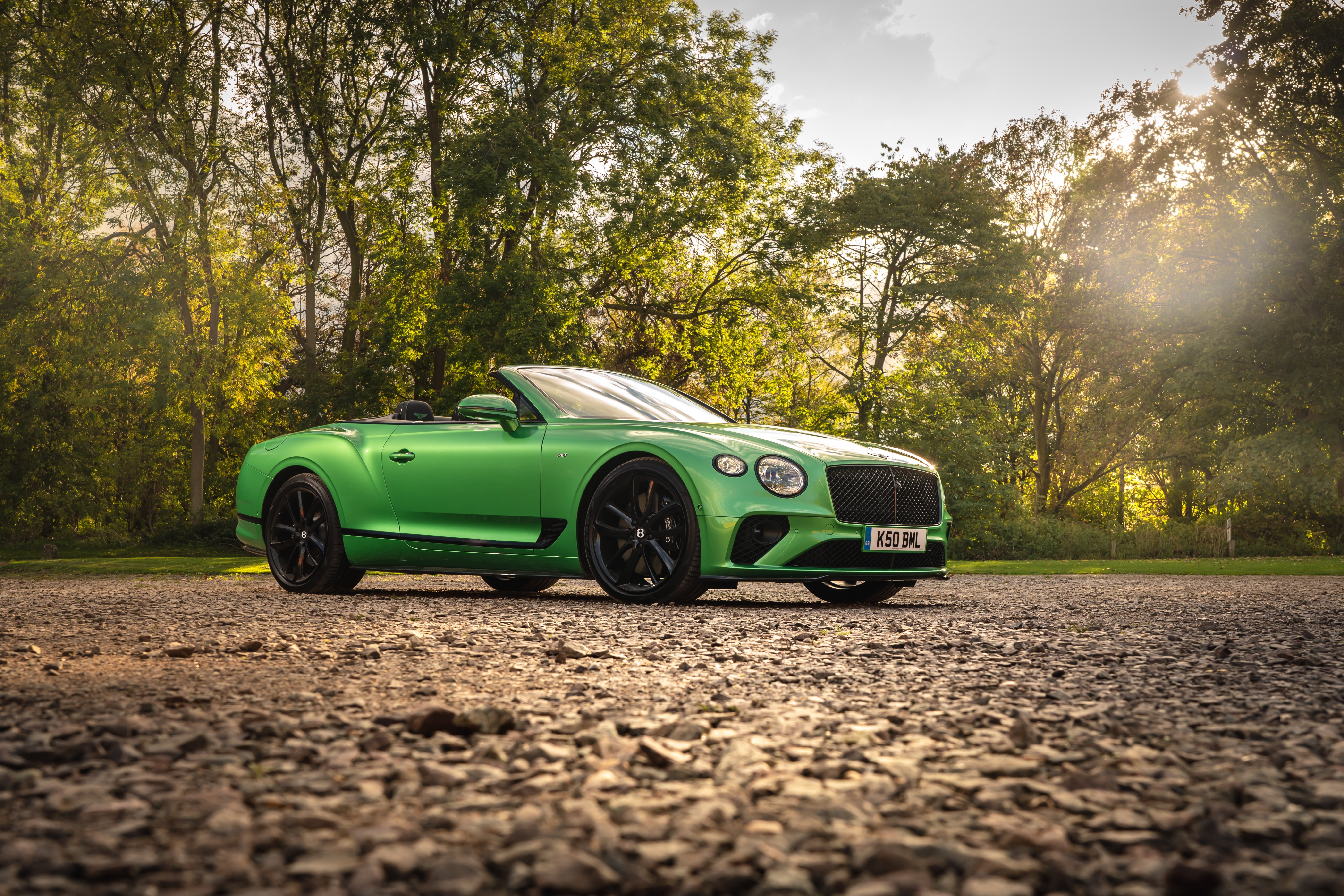 Green Bentley Continental GT V8 Convertible 4K HD Wallpaper