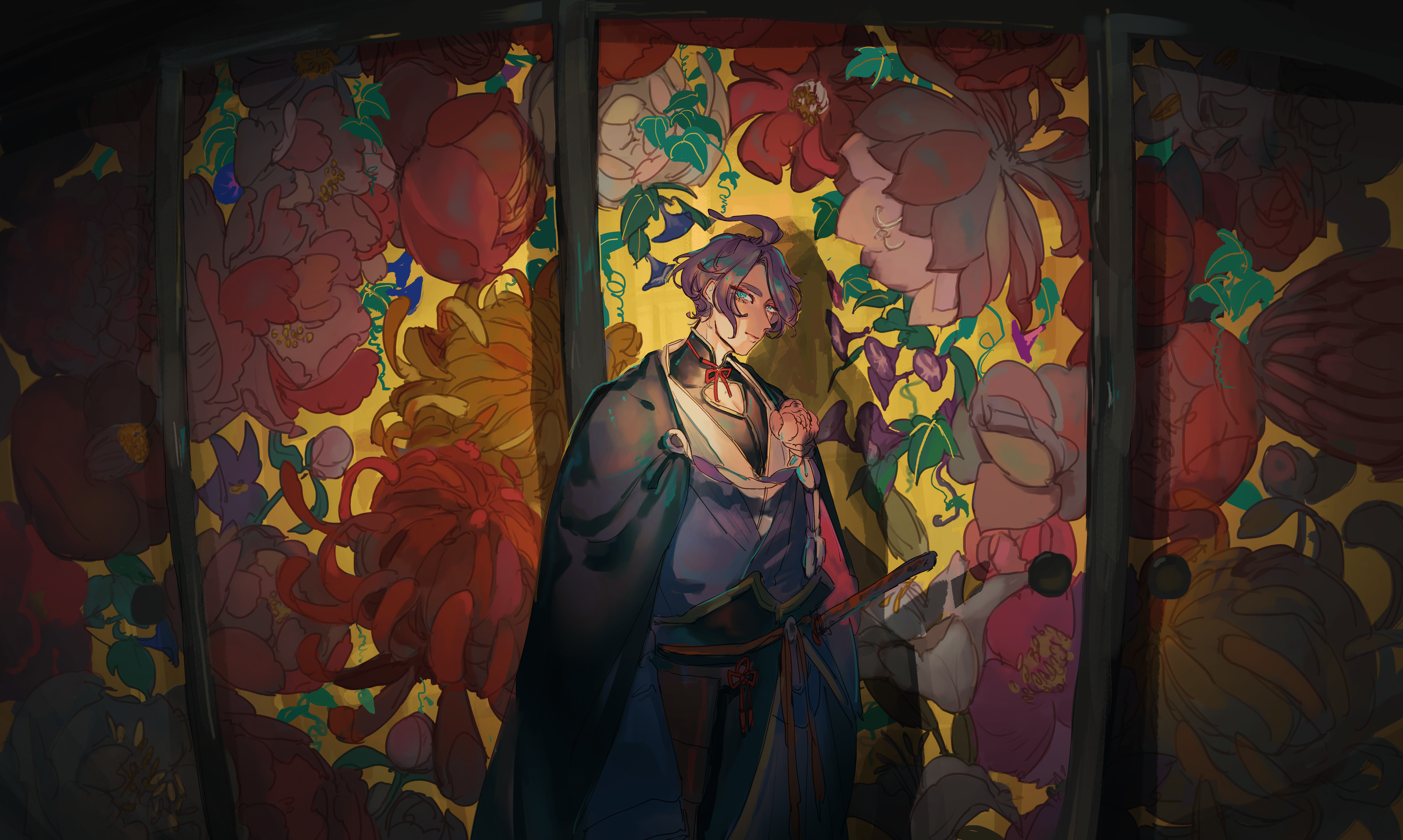 Kasen Kanesada from Touken Ranbu 4K HD Wallpaper