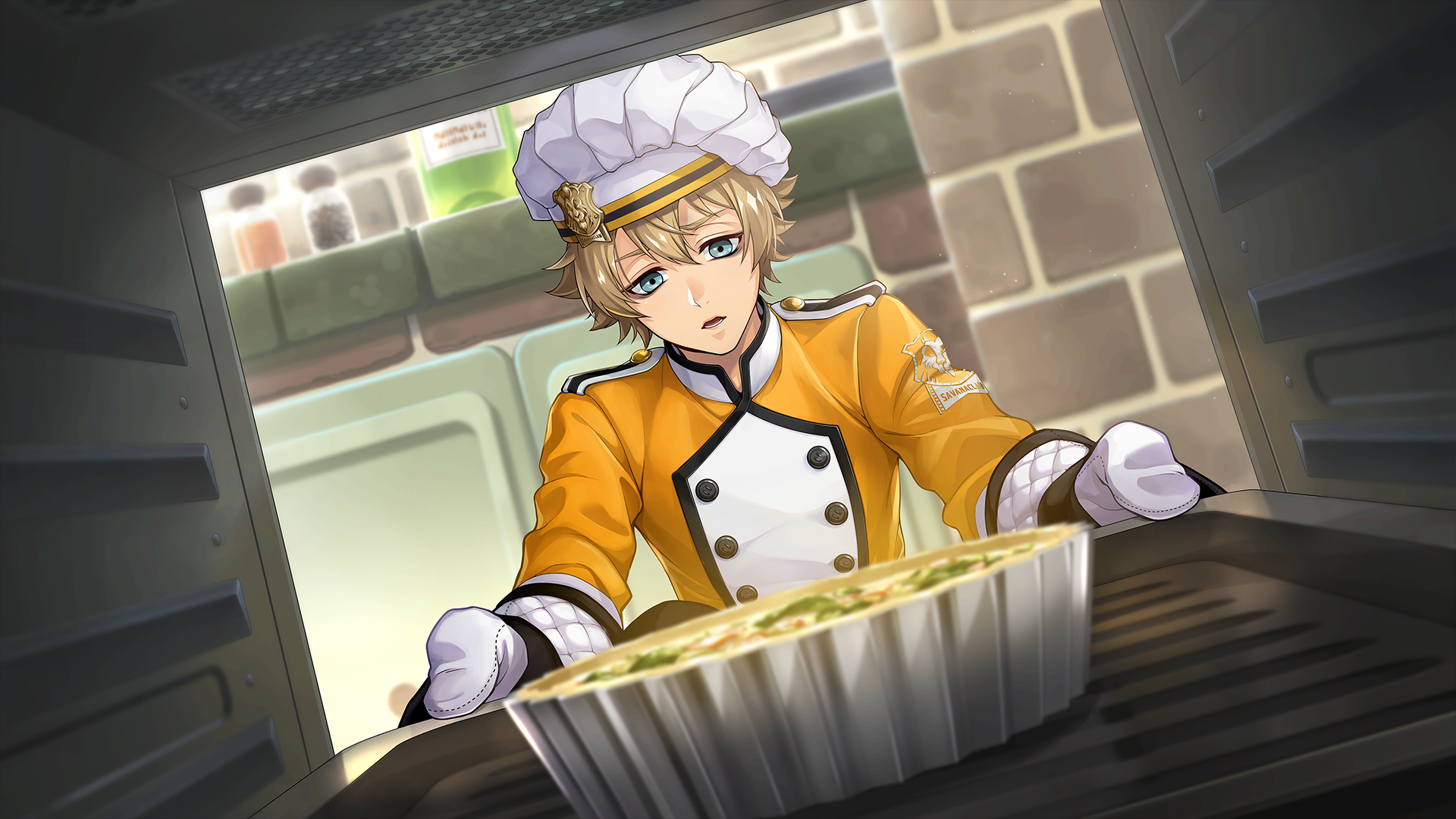Ruggie Bucchi from Twisted Wonderland baking HD Wallpaper