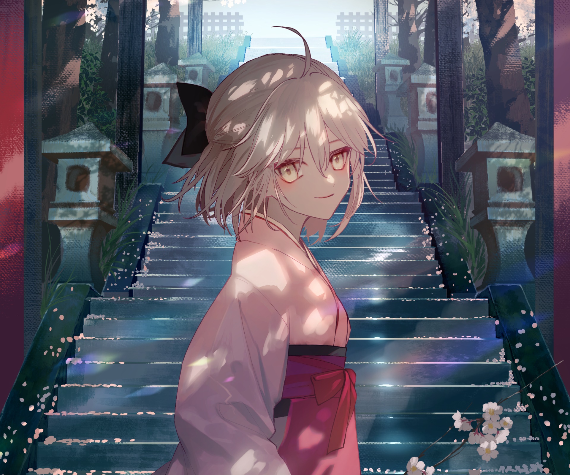 Okita Souji from Fate/Grand Order HD Wallpaper