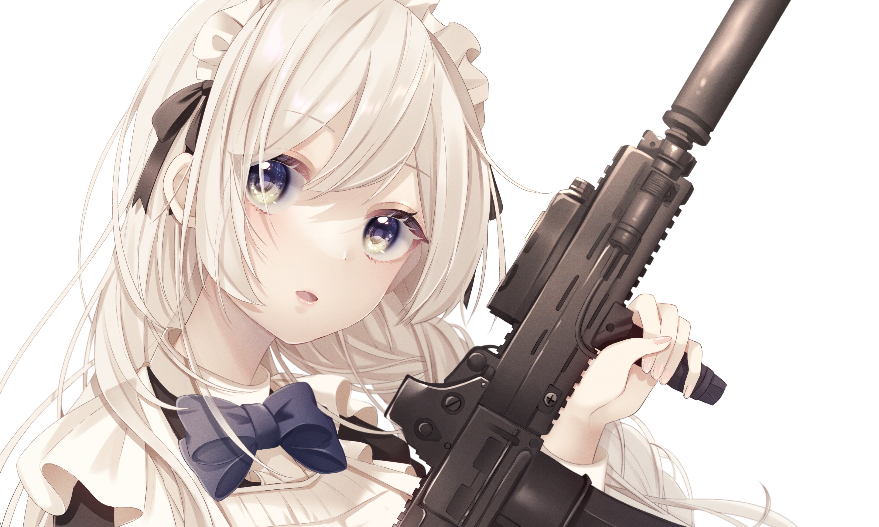 Girl with a gun HD Wallpaper